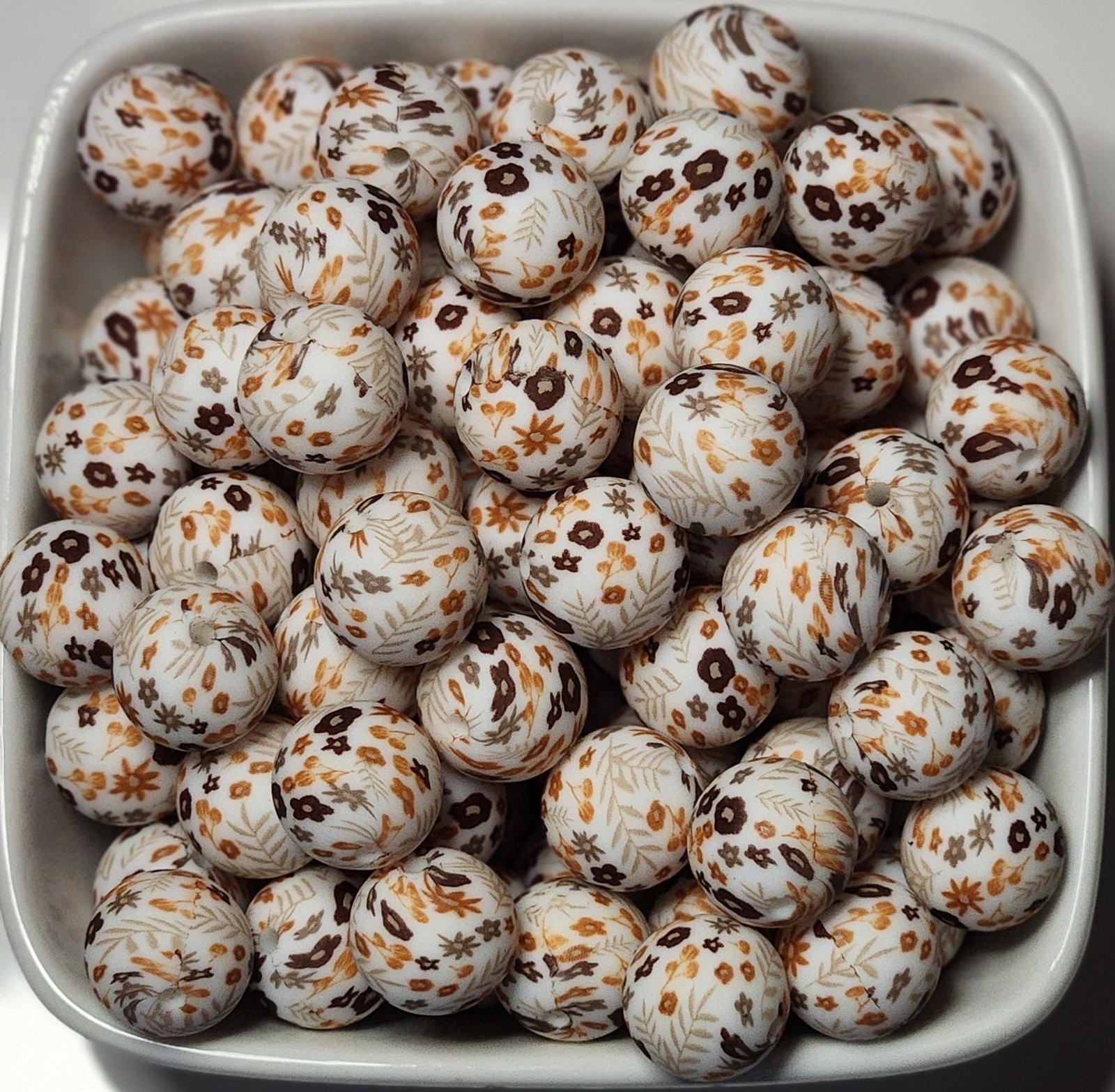 15 mm Printed Silicone Beads 10 pack, photo 7