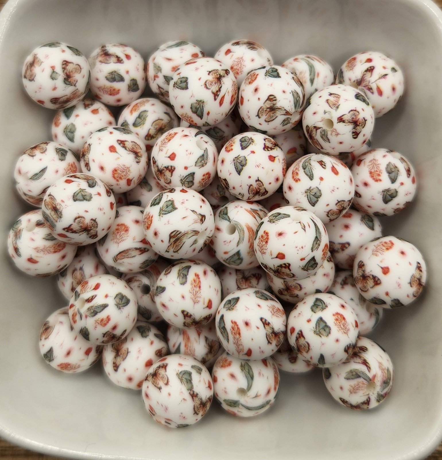 15 mm Printed Silicone Beads 10 pack, photo 12