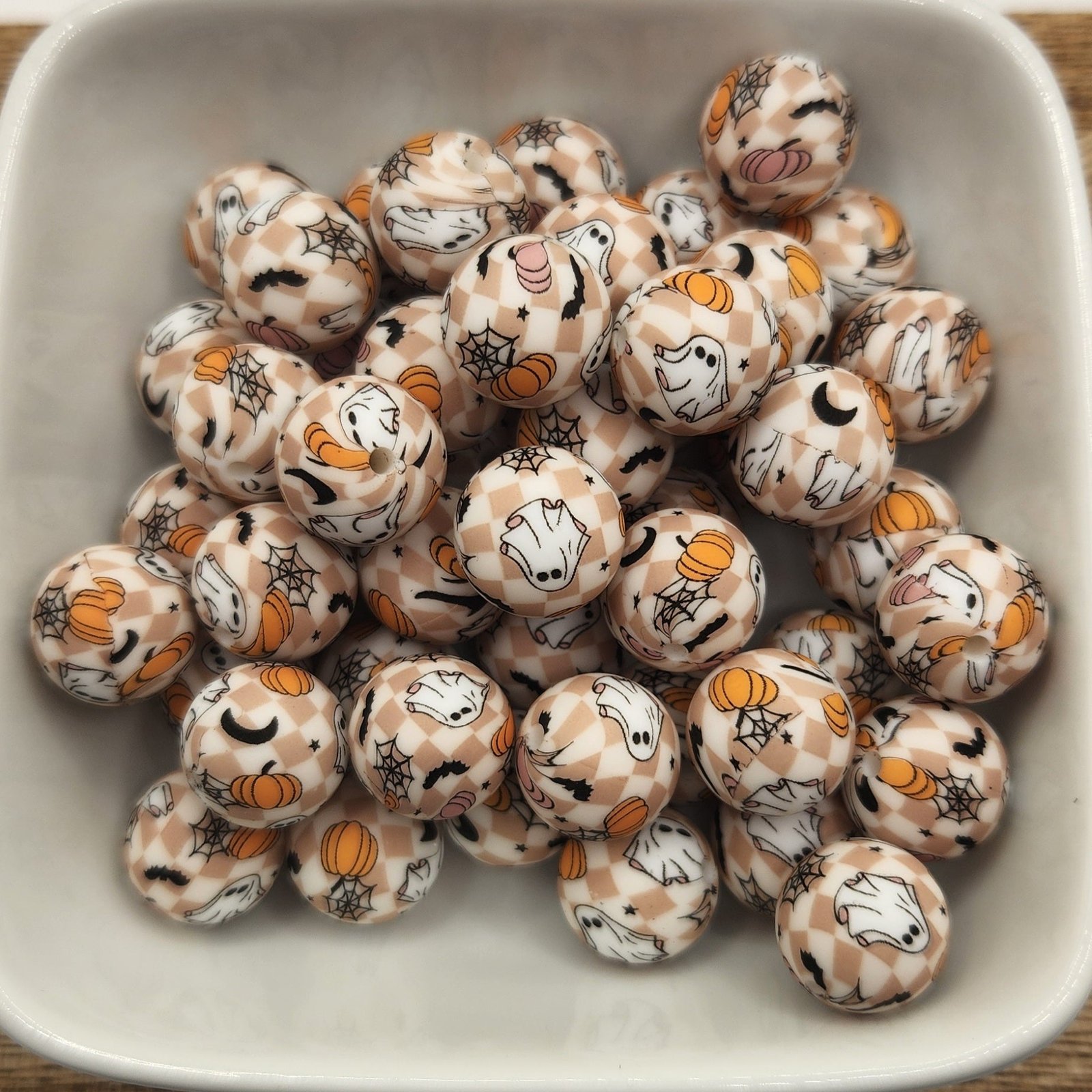 15 mm Printed Silicone Beads 10 pack, photo 13