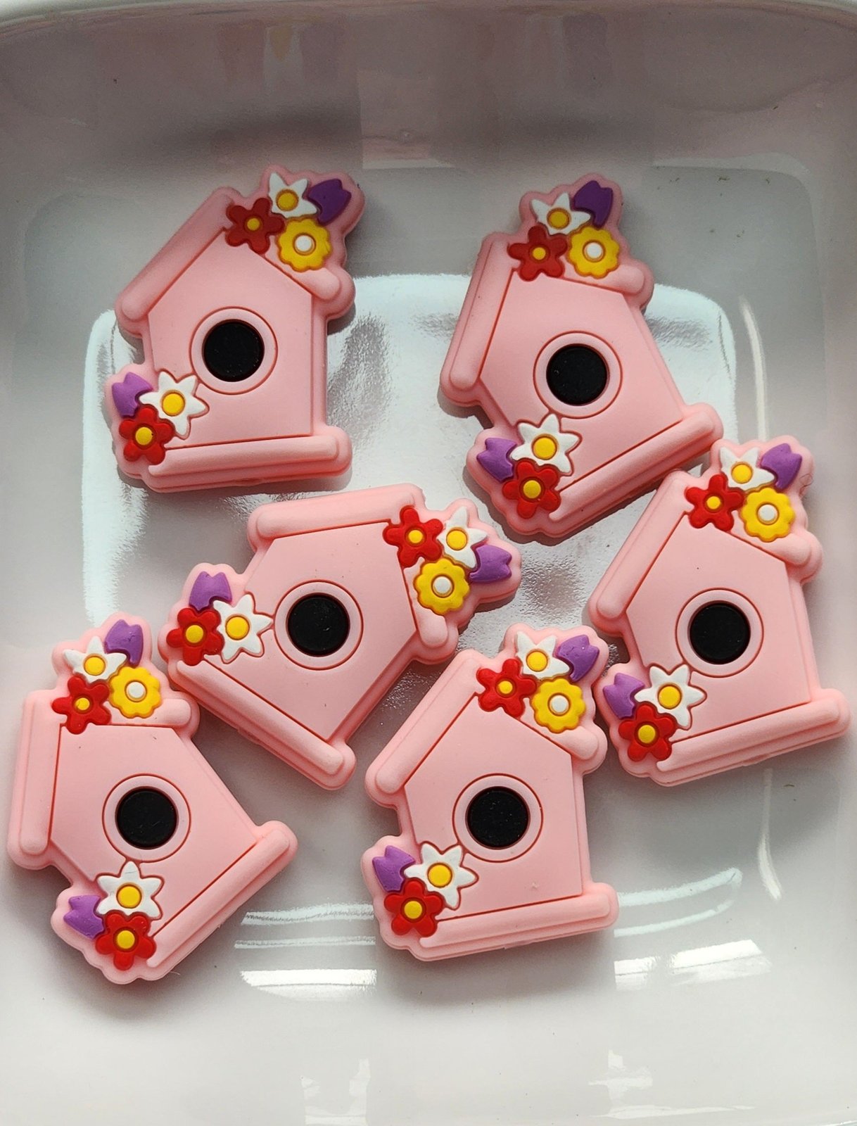 Birdhouse silicone focal beads, photo 4