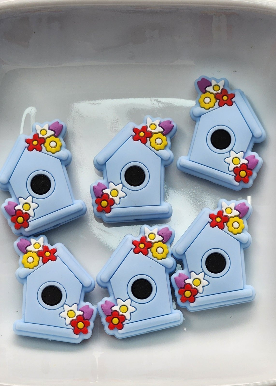 Birdhouse silicone focal beads, photo 5