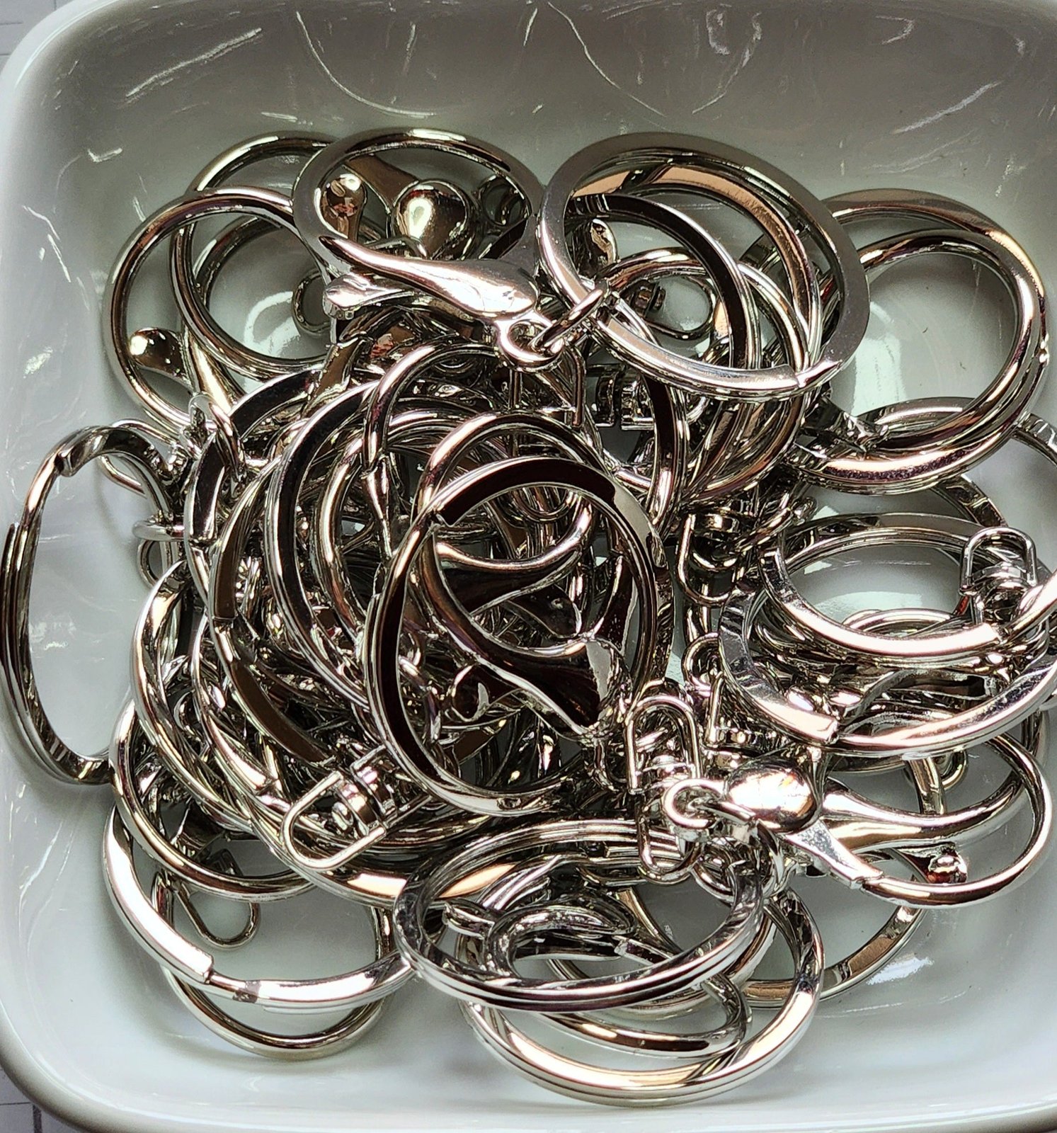 Silver keyring with lobster clasp