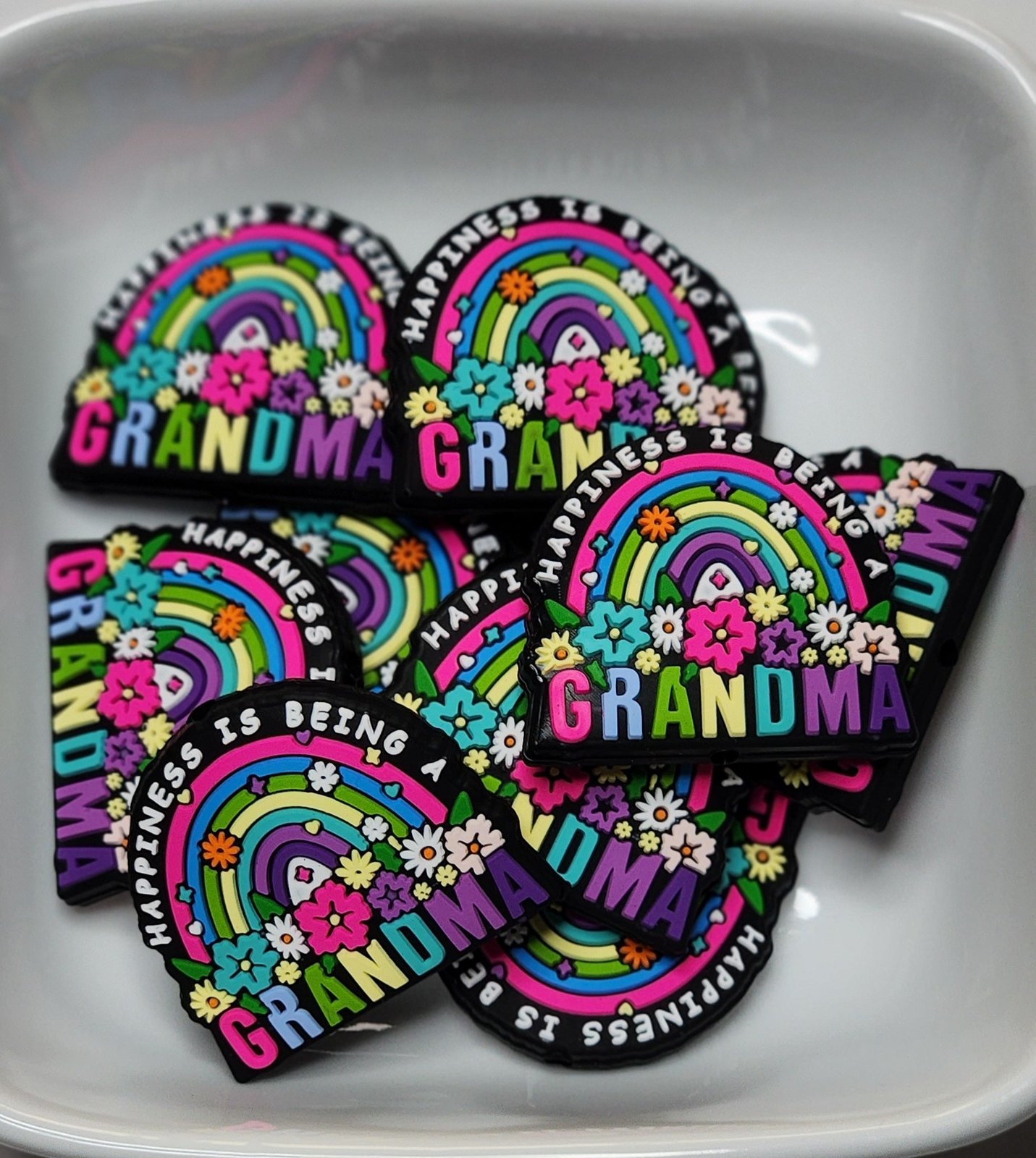 Grandma silicone focal bead