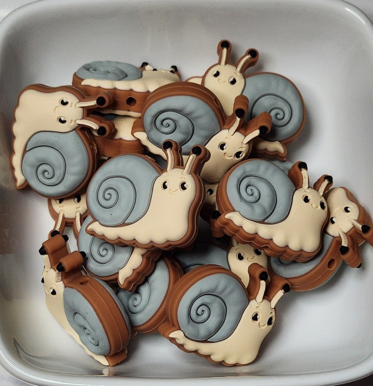 Snail silicone focal beads, photo 2