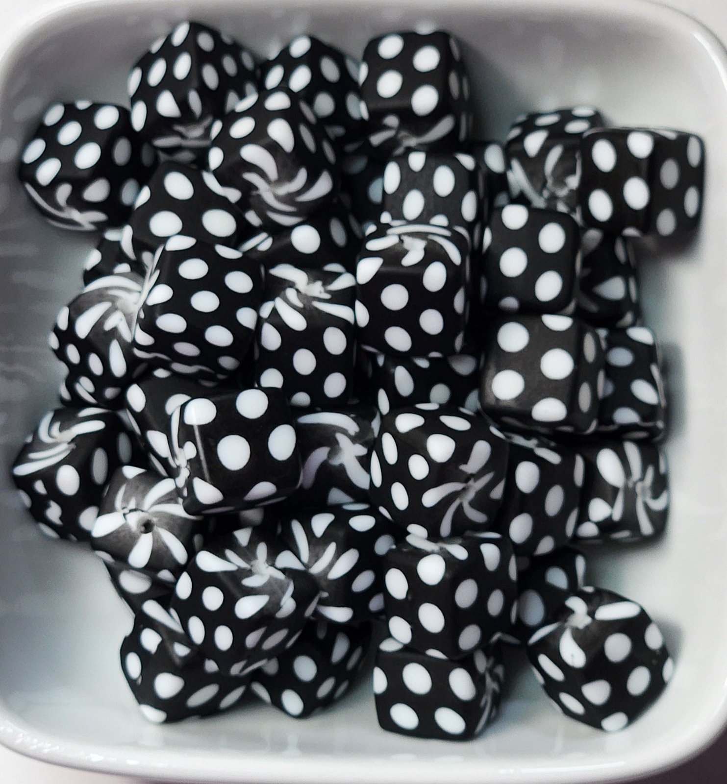 13.5 mm Square silicone beads *sold individually, photo 3