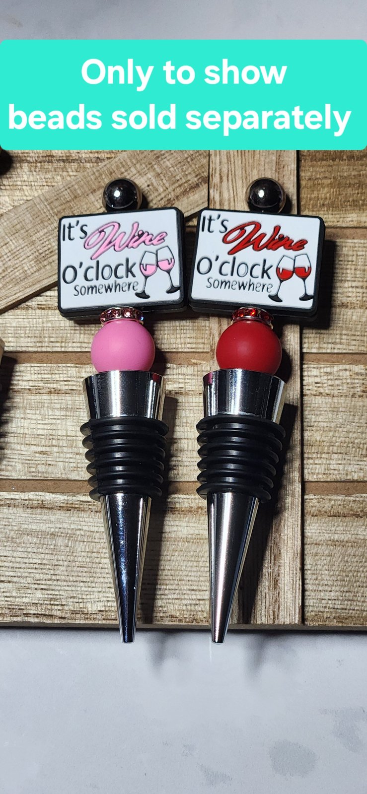 Beadable wine stopper