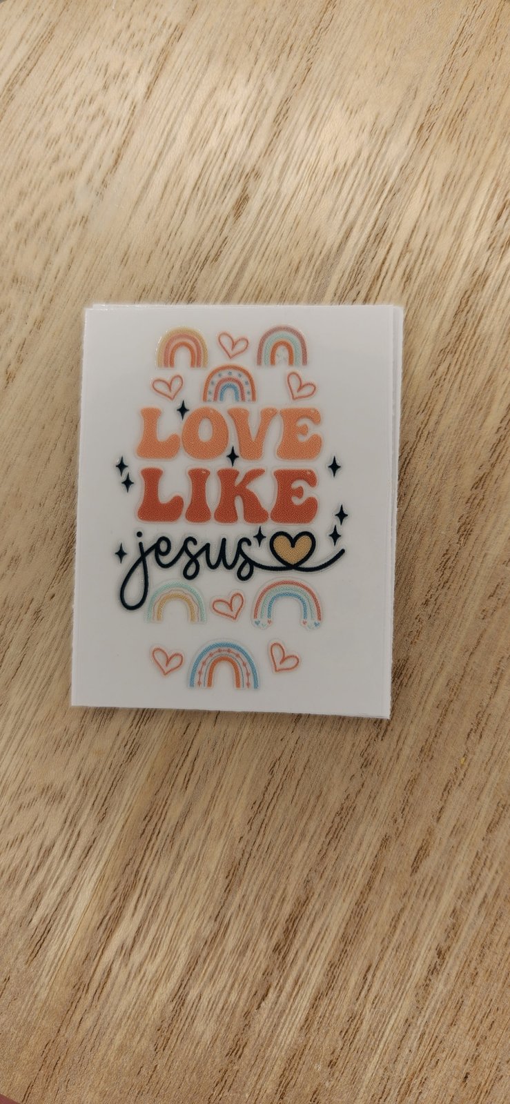 Love like Jesus - 2 by 2.25 inches Mini UVDTF