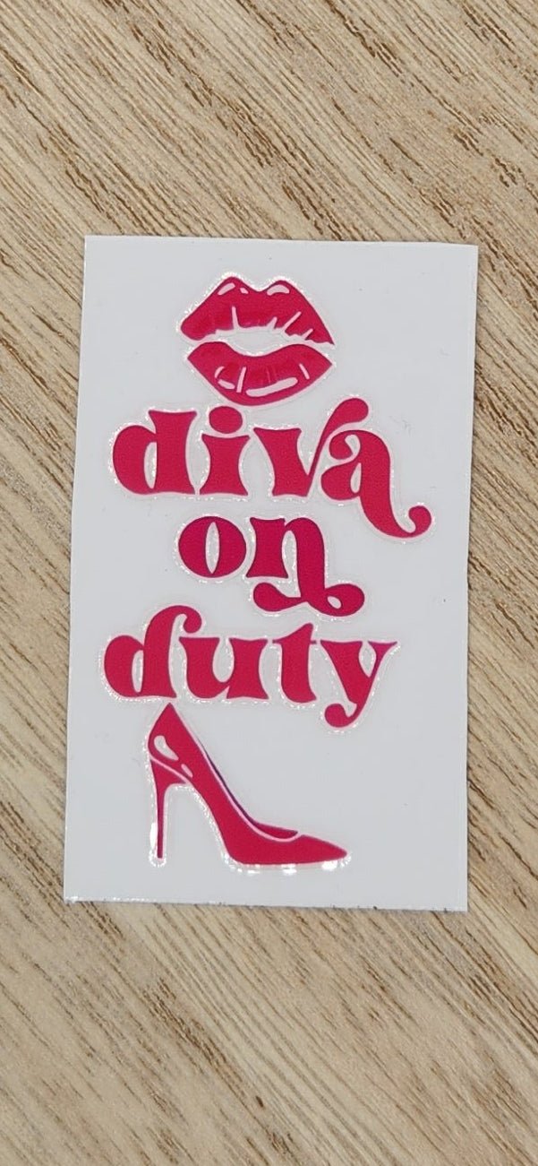 Diva on duty - 1.25 by 2.25 inches Mini UVDTF, photo 2
