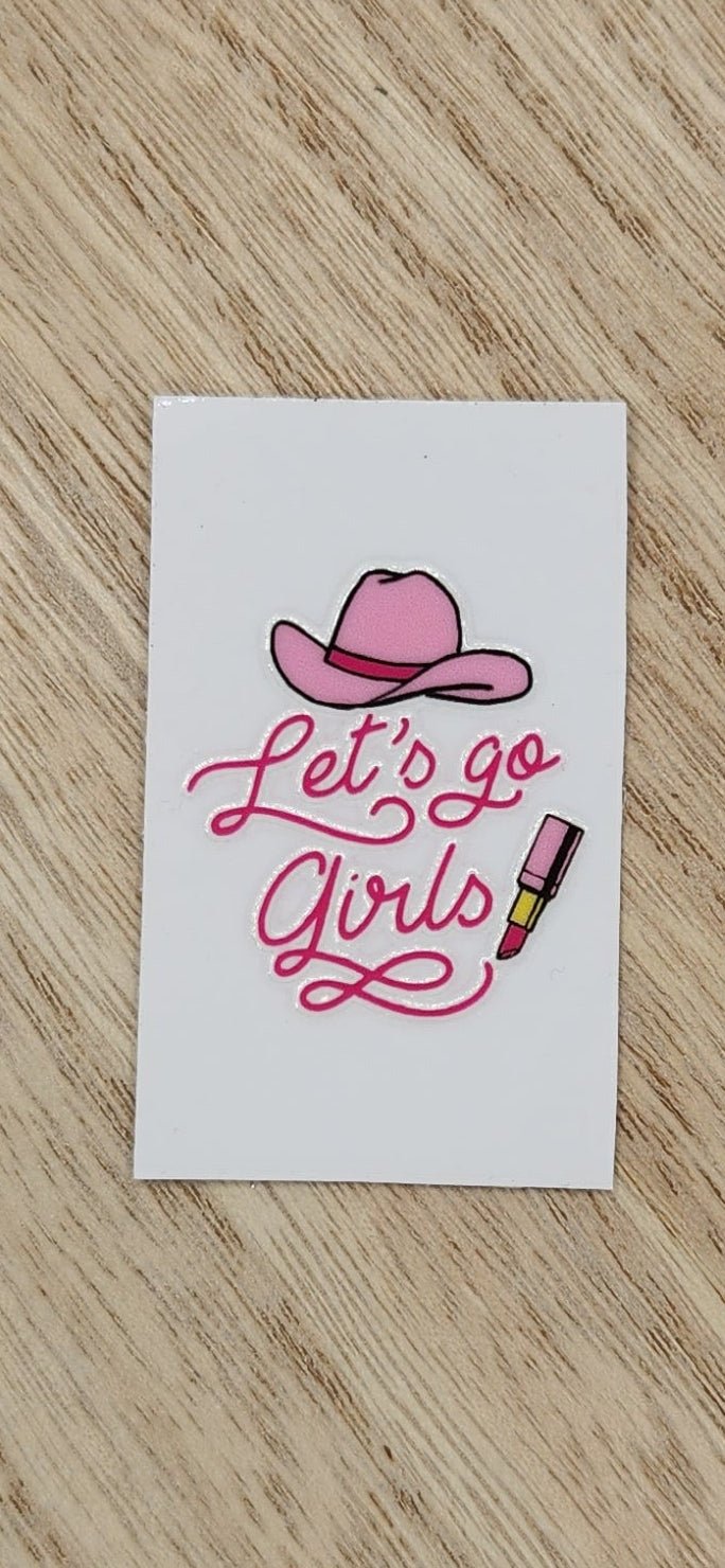 Let's go Hat- 1.25 by 2.25 inches Mini UVDTF