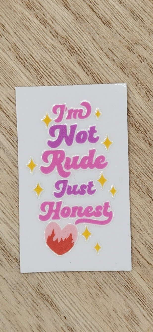 I'm not rude - 1.25 by 2.25 inches Mini UVDTF, photo 2