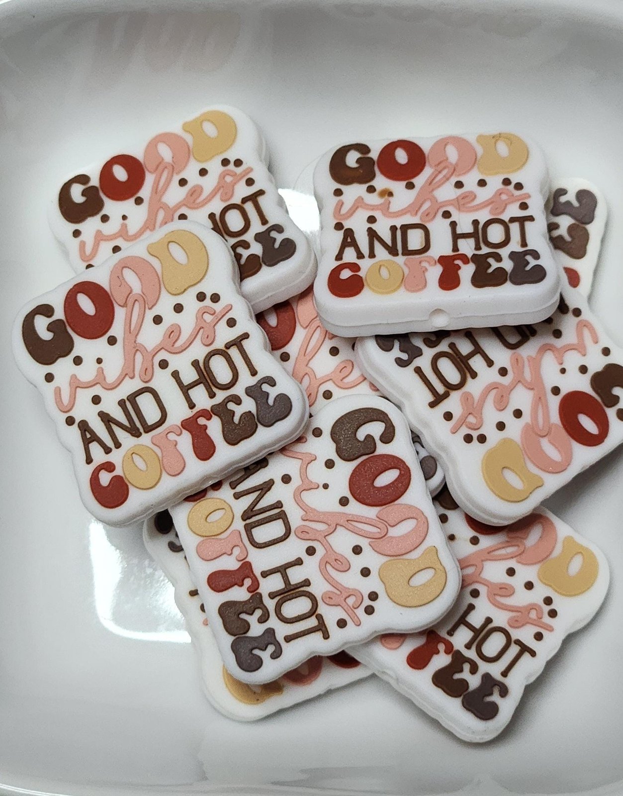 Good Vibes Hot Coffee Silicone focal bead