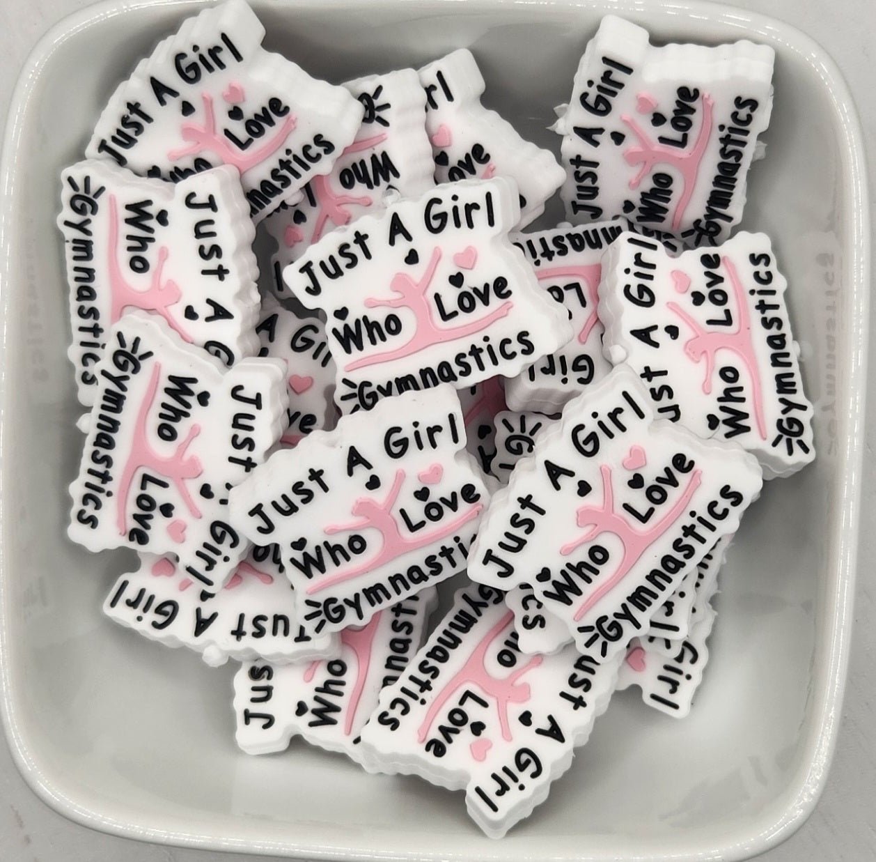 Gymnastics Silicone focal bead