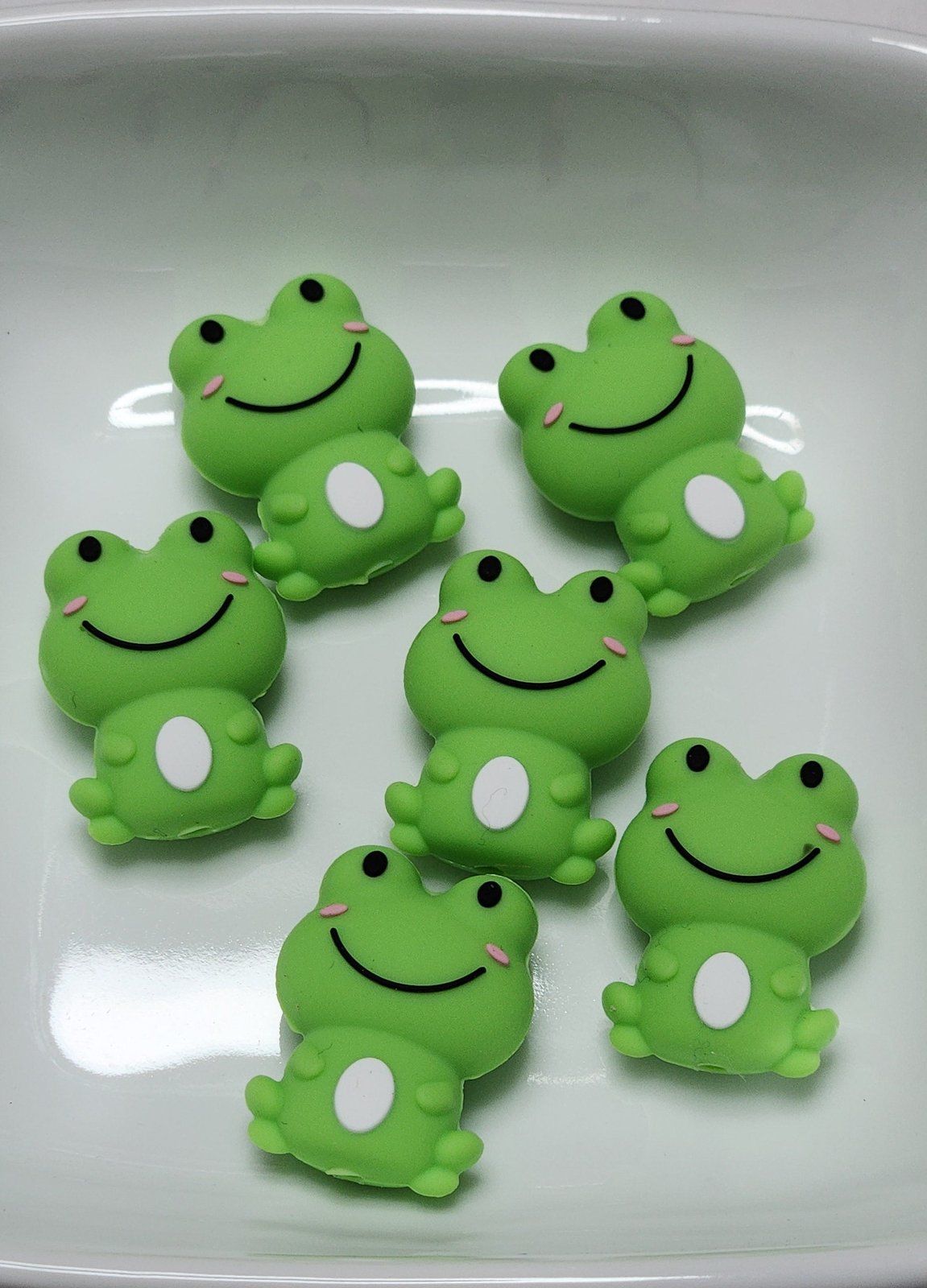 Frog silicone focal beads
