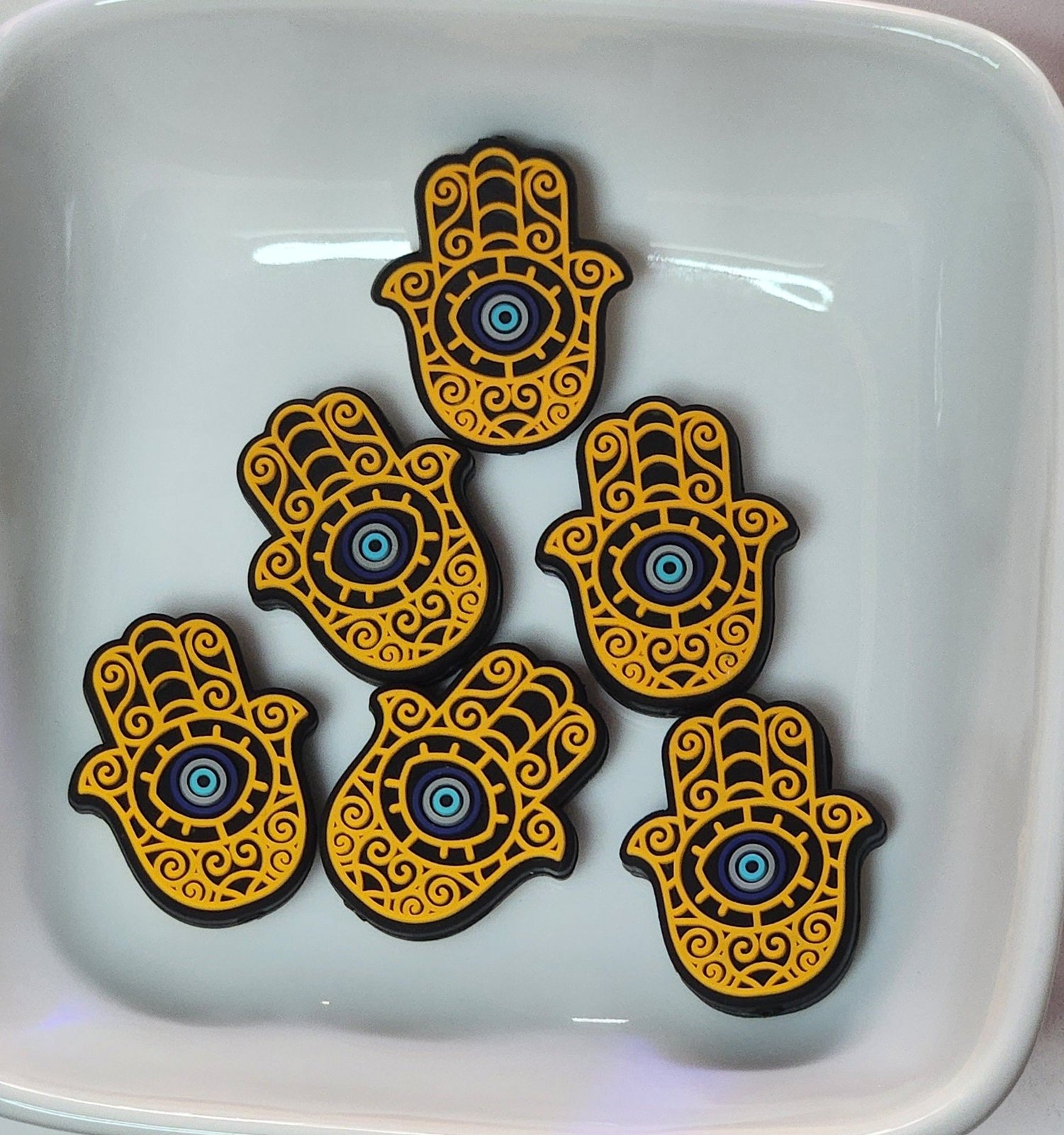 Evil Eye silicone focal bead