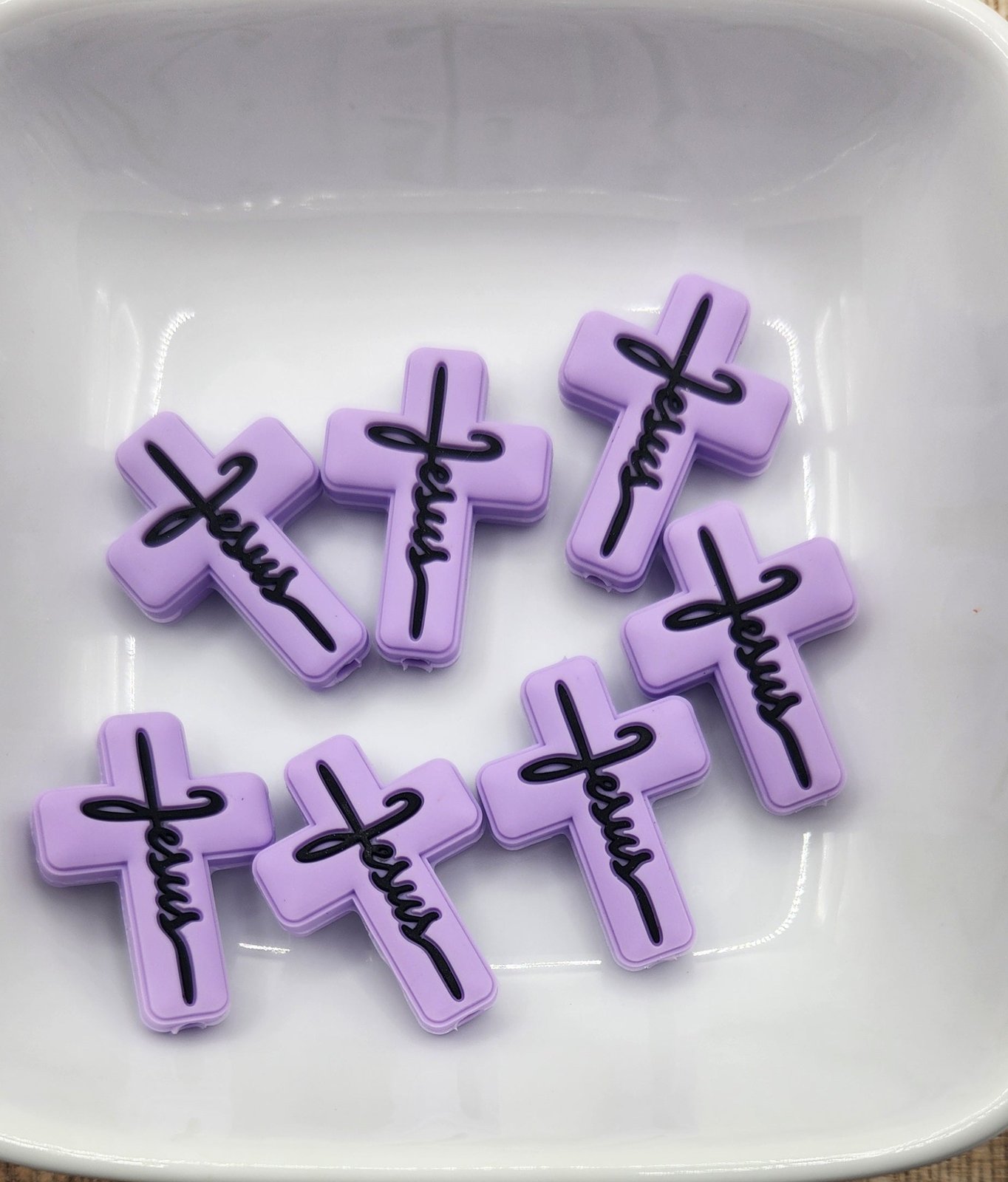 Jesus Cross Silicone focal bead, photo 2