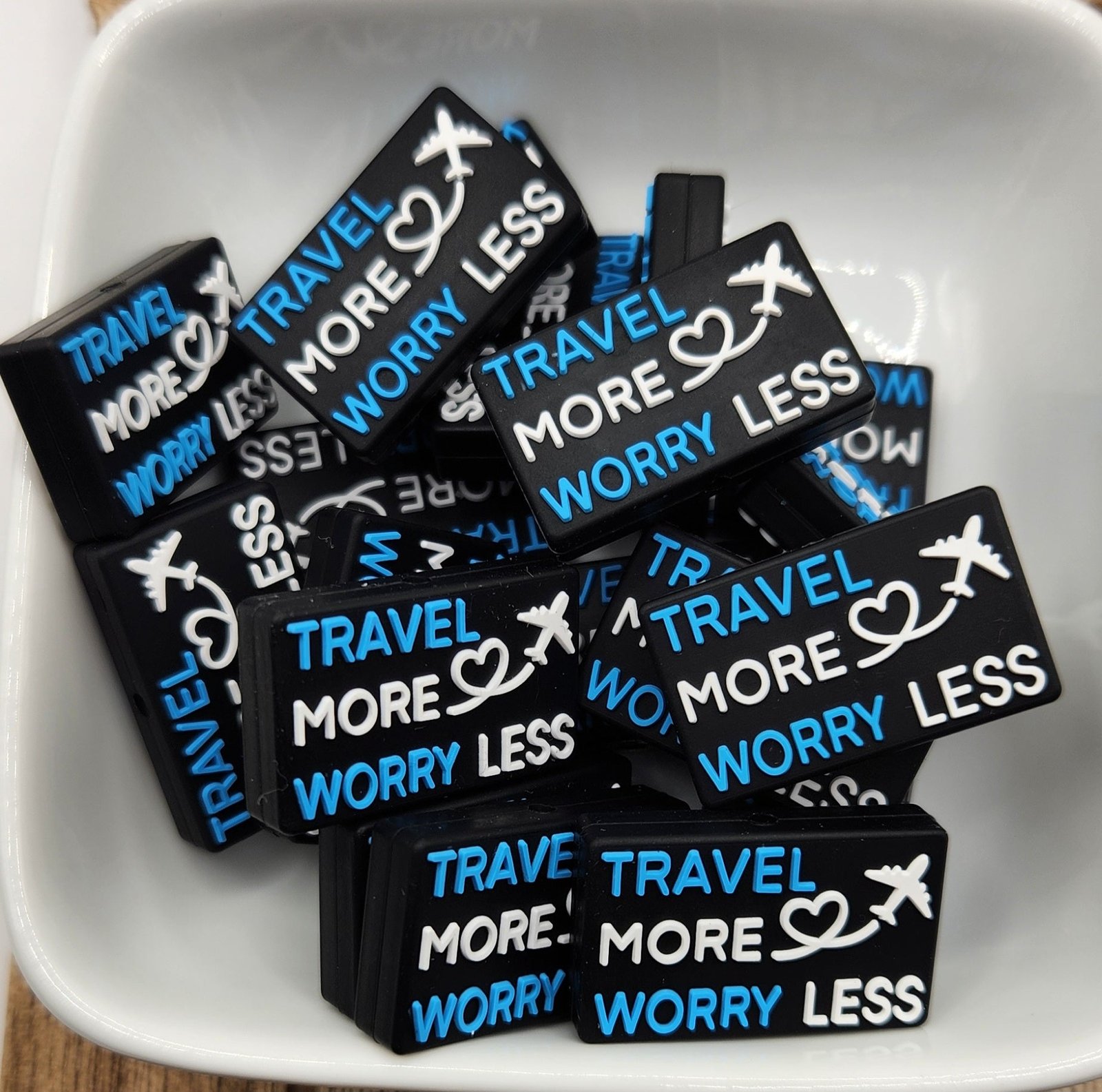 Travel more silicone focal bead