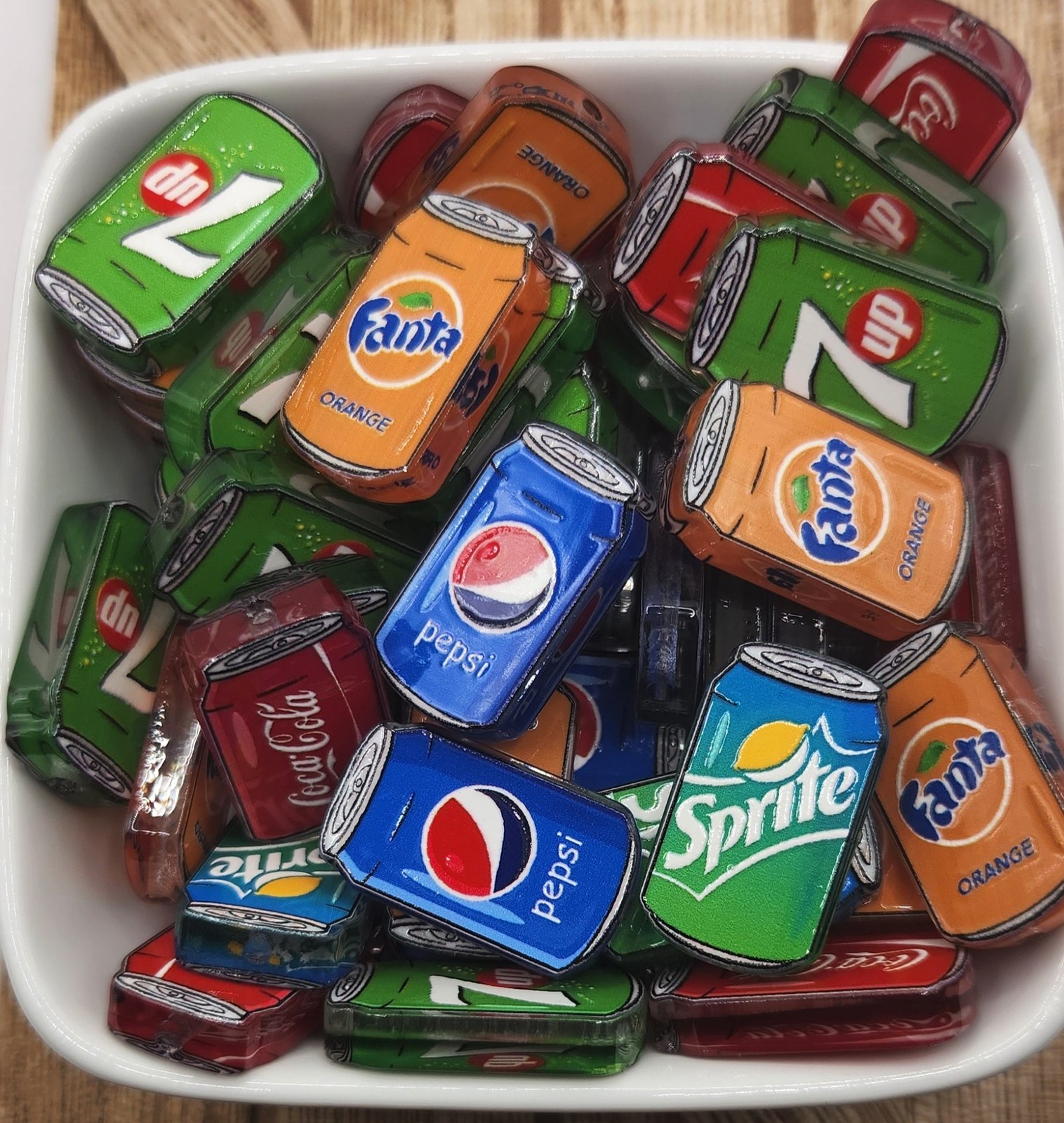 Acrylic Cola focal beads, photo 7