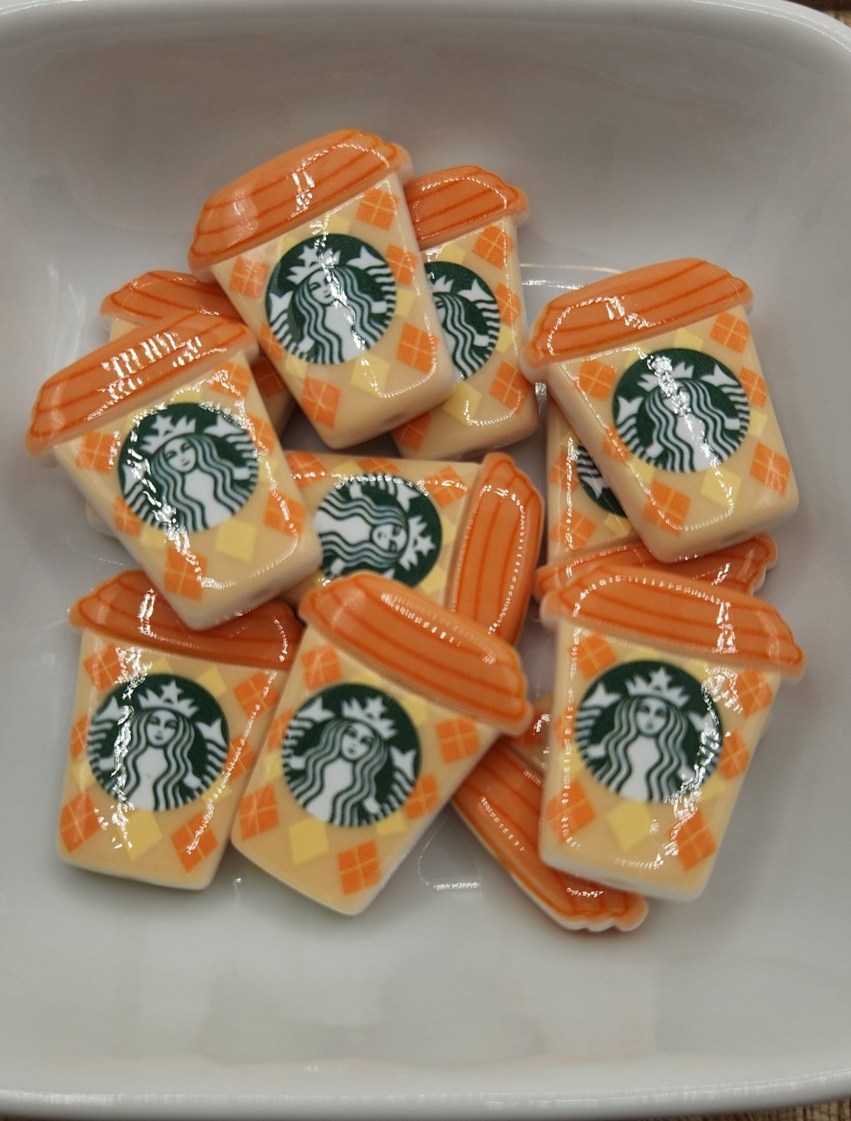Acrylic Coffee Cup focal beads, photo 4
