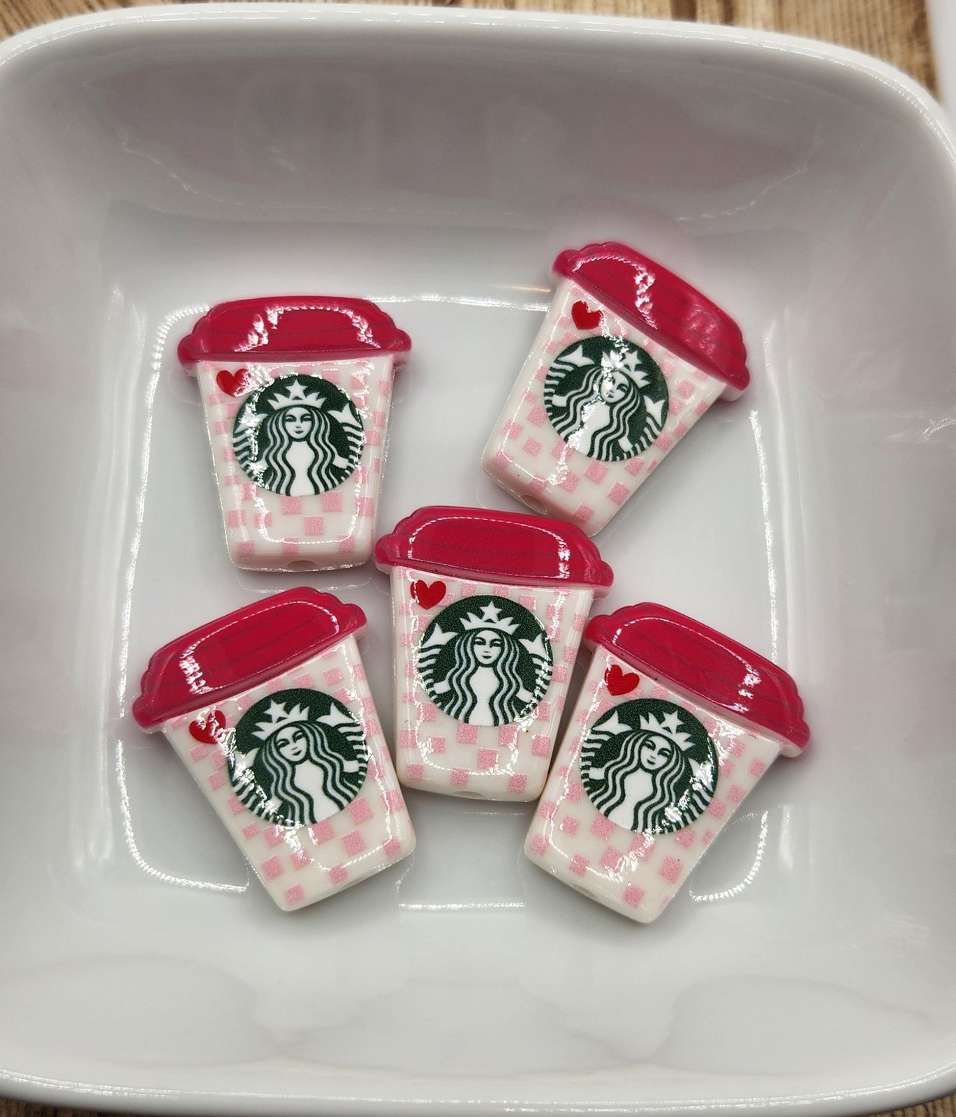 Acrylic Coffee Cup focal beads, photo 5