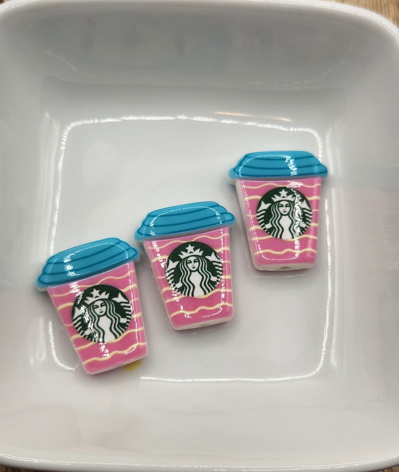 Acrylic Coffee Cup focal beads, photo 6