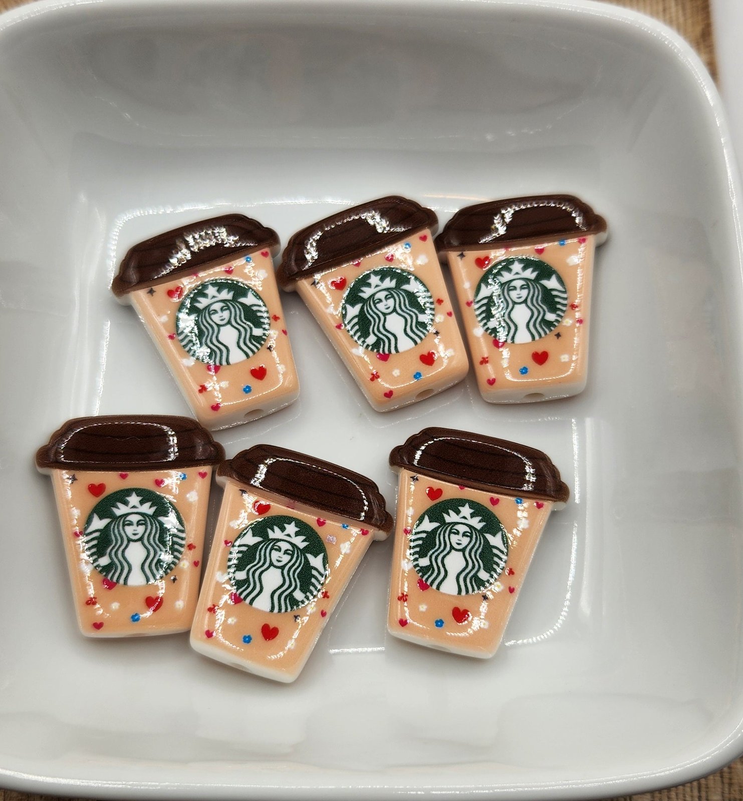 Acrylic Coffee Cup focal beads, photo 7