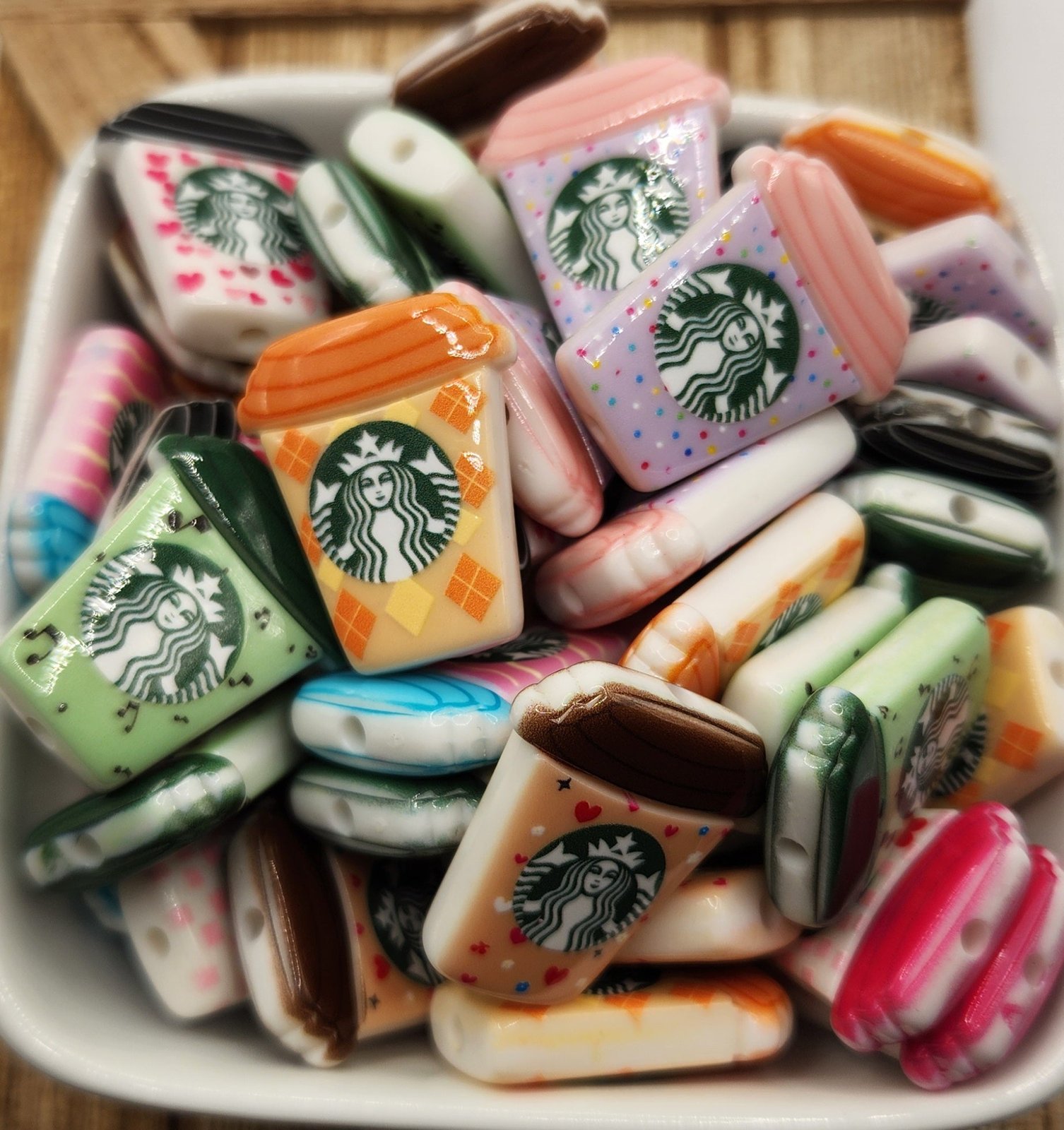 Acrylic Coffee Cup focal beads, photo 8