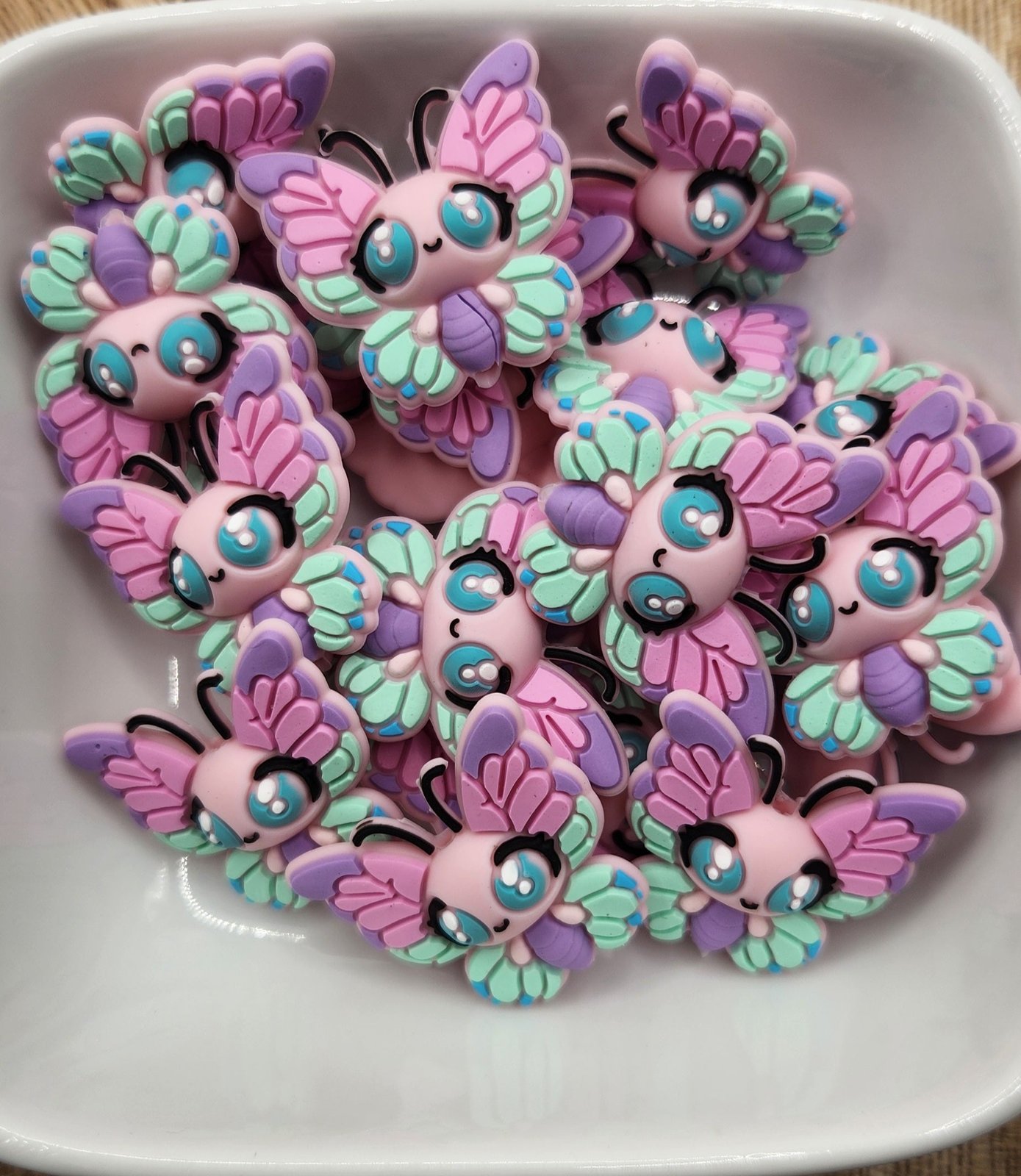 3D Butterfly Silicone focal bead, photo 2