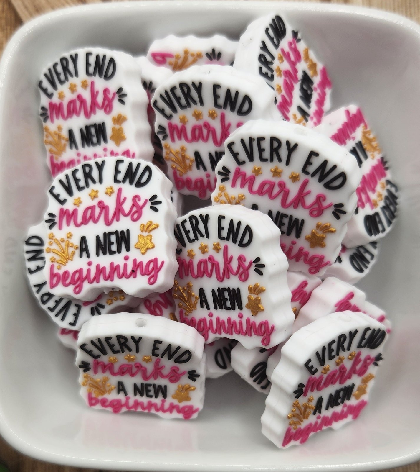New Beginning Silicone focal bead