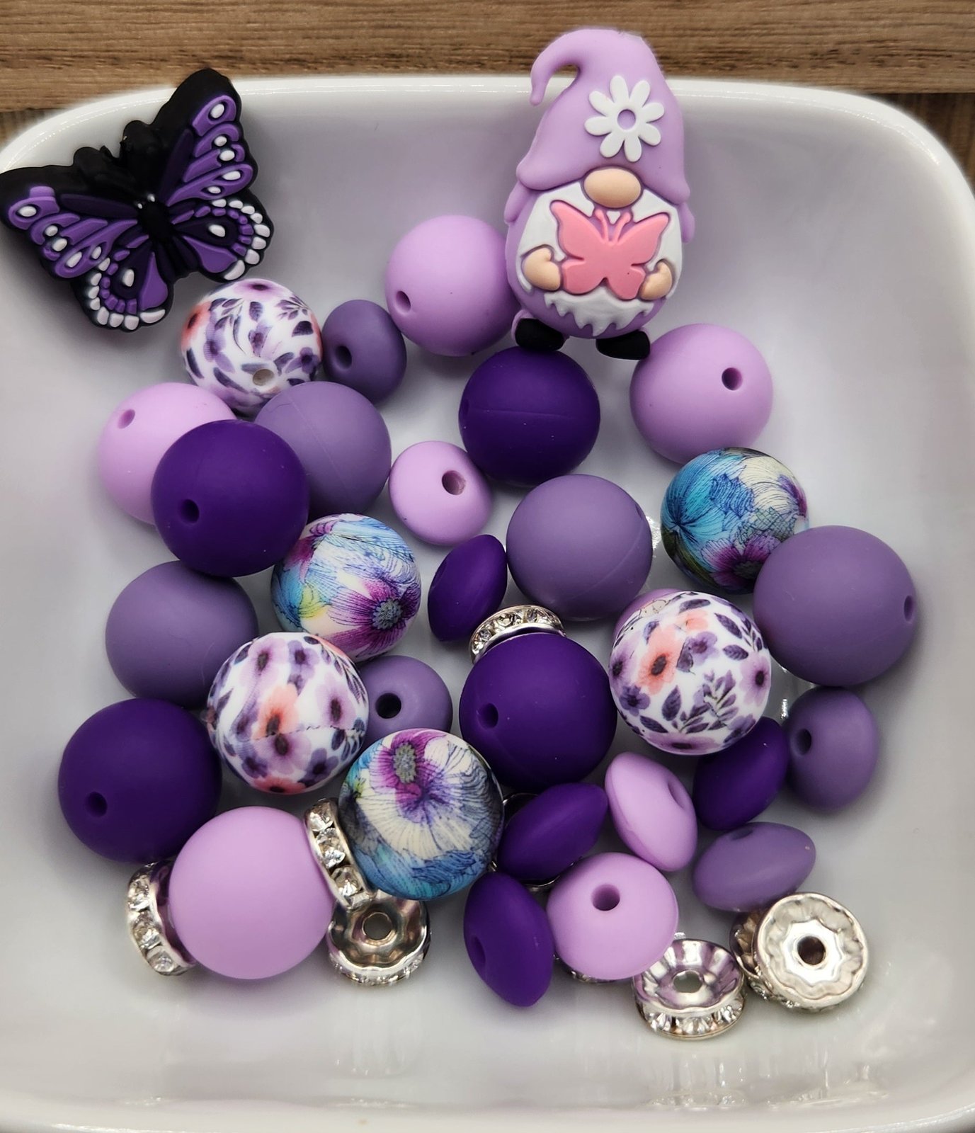 15 mm Silicone Bead Mixed Bags 30-60 beads, some focals, photo 8