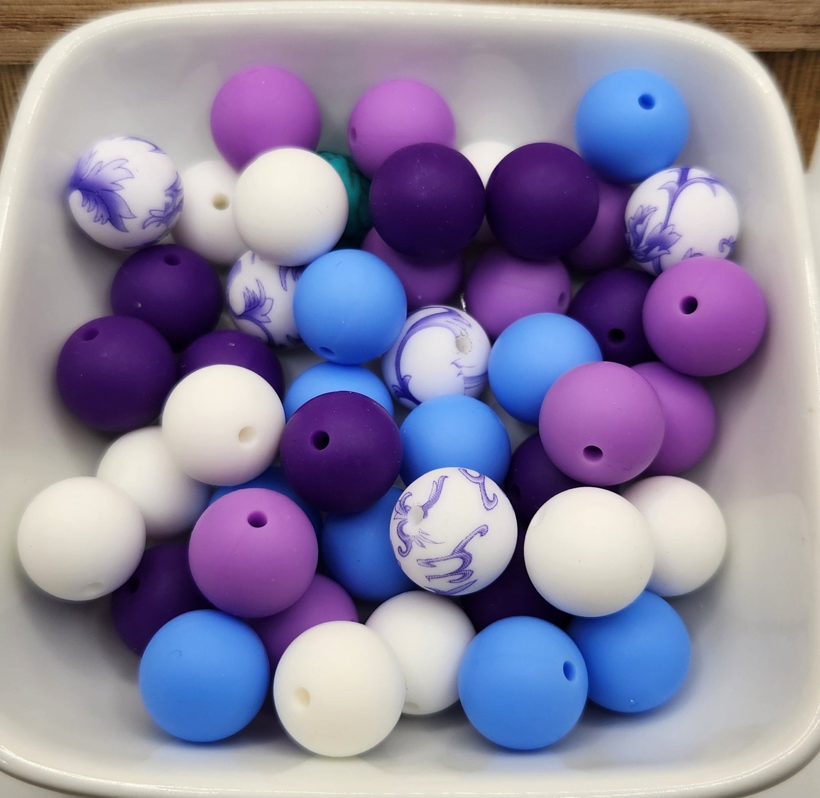 15 mm Silicone Bead Mixed Bags 30-60 beads, some focals, photo 11