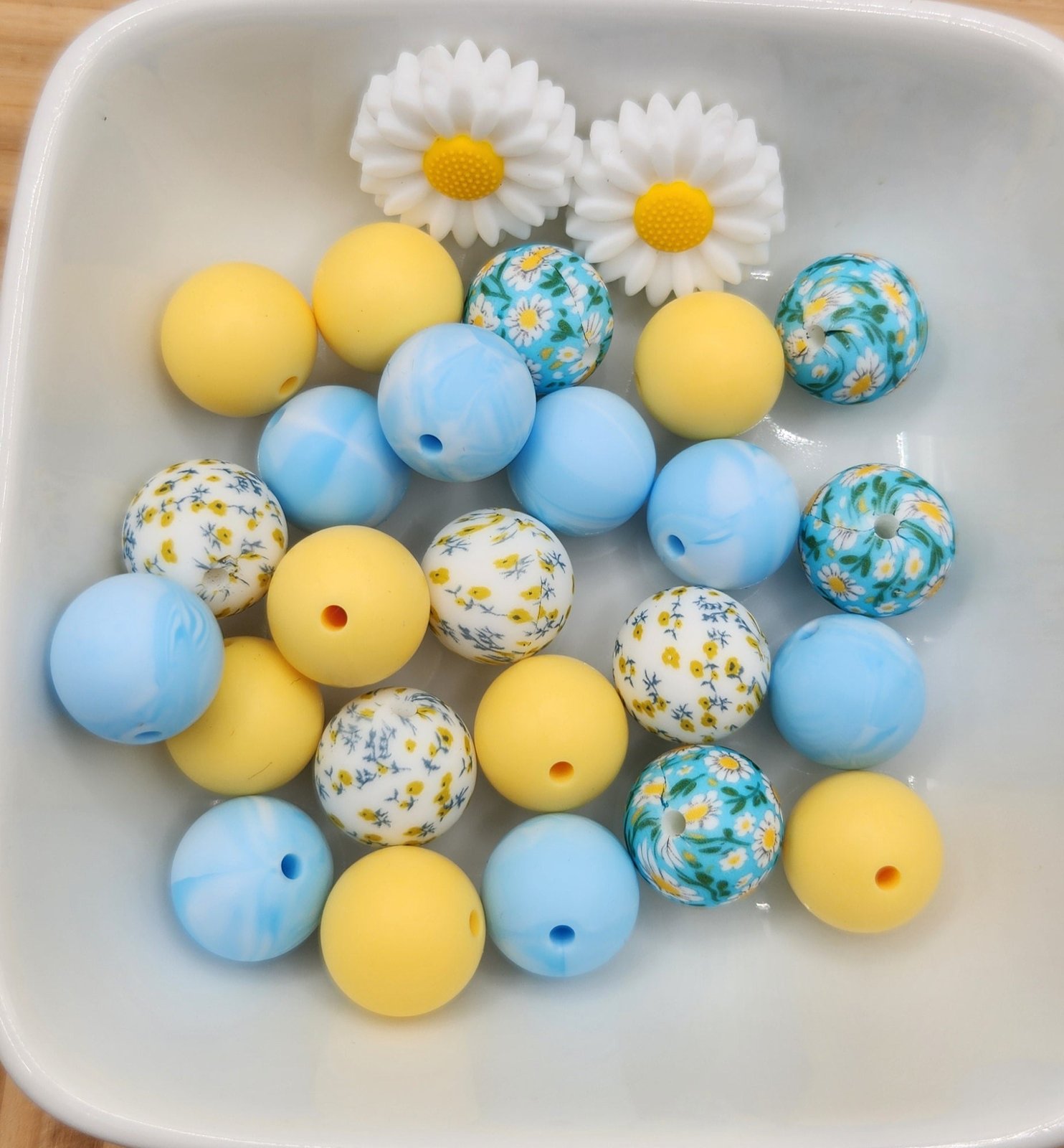 15 mm Silicone Bead Mixed Bags 30-60 beads, some focals, photo 17