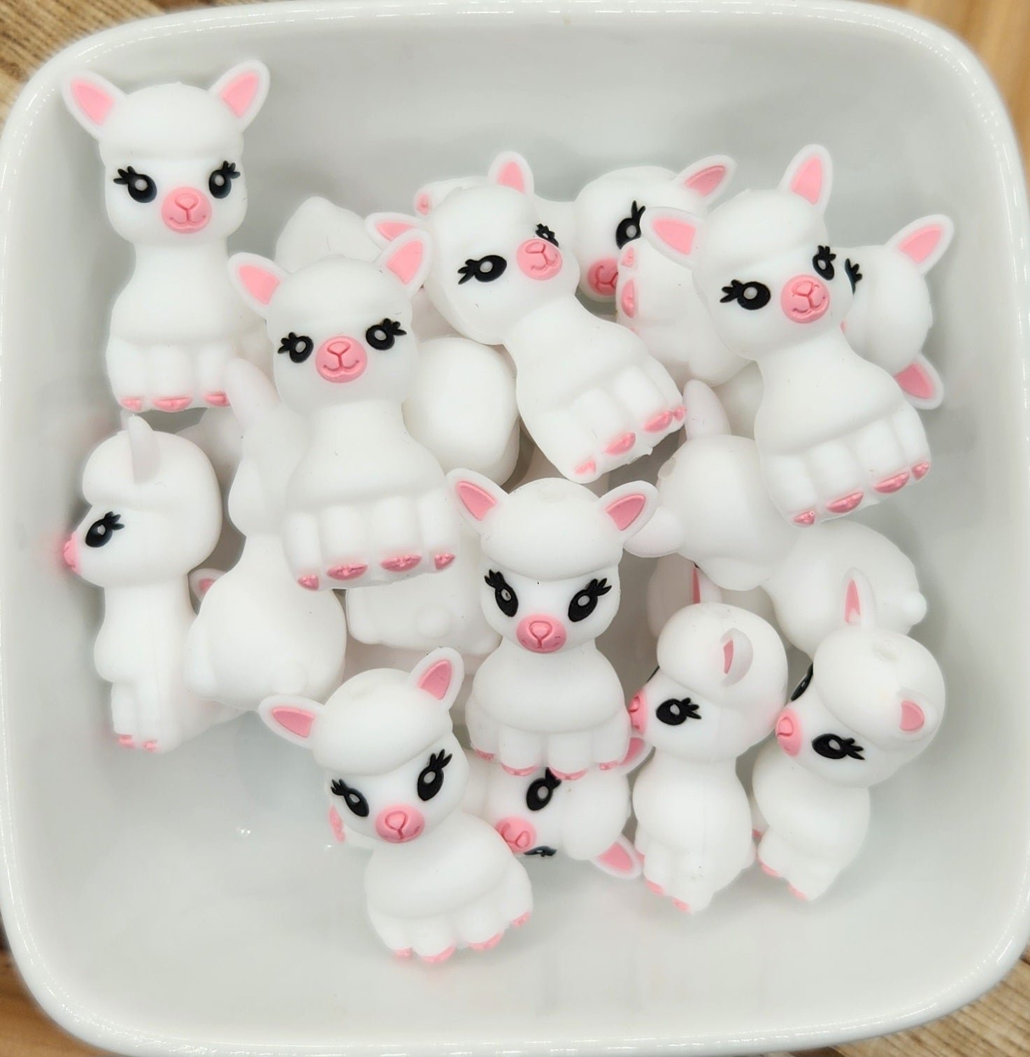 3D Alpaca Silicone focal bead