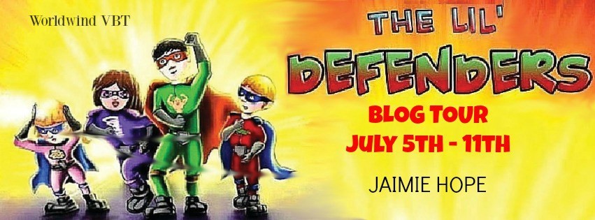 The Lil’ Defenders book tour banner