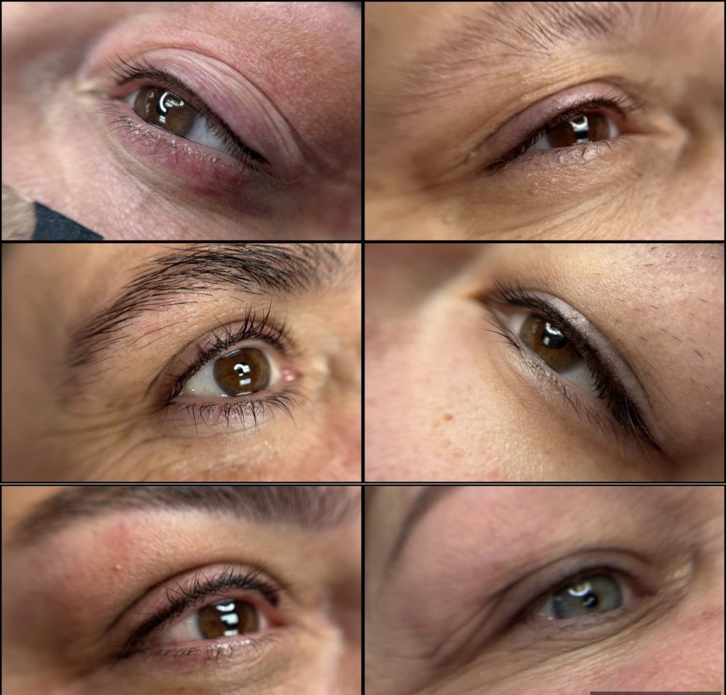 Defined lash line close-up
