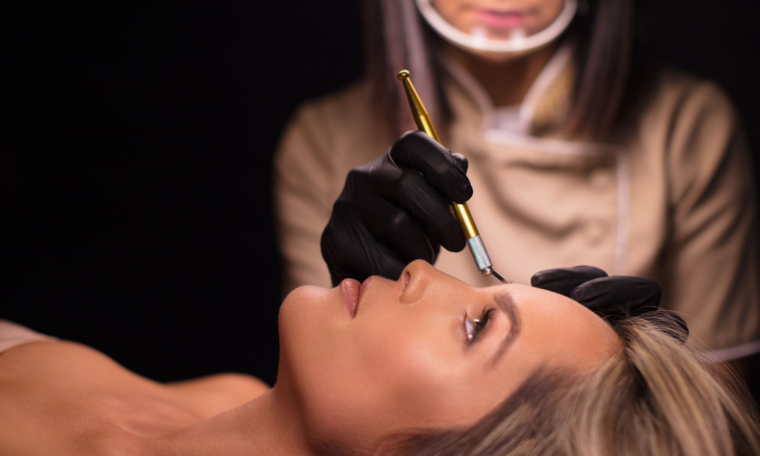 Microblading artistry at LUXE Brow + Lash