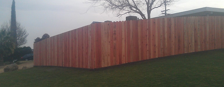 Wood privacy fencing by All Season Fencing