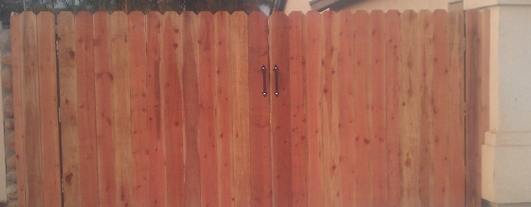 Natural wood fencing project