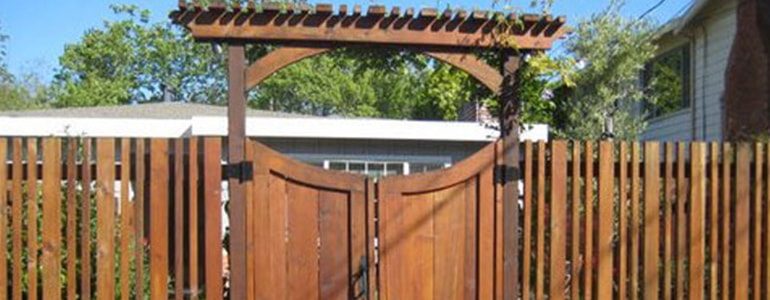Wood fence project by All Season Fencing