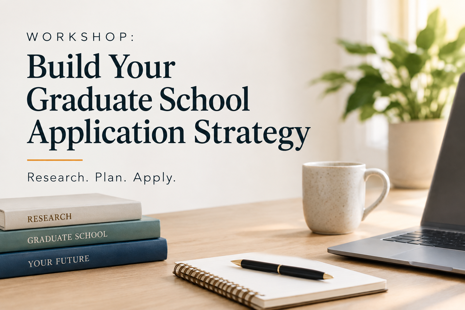 Build Your Graduate School Application Strategy workshop banner