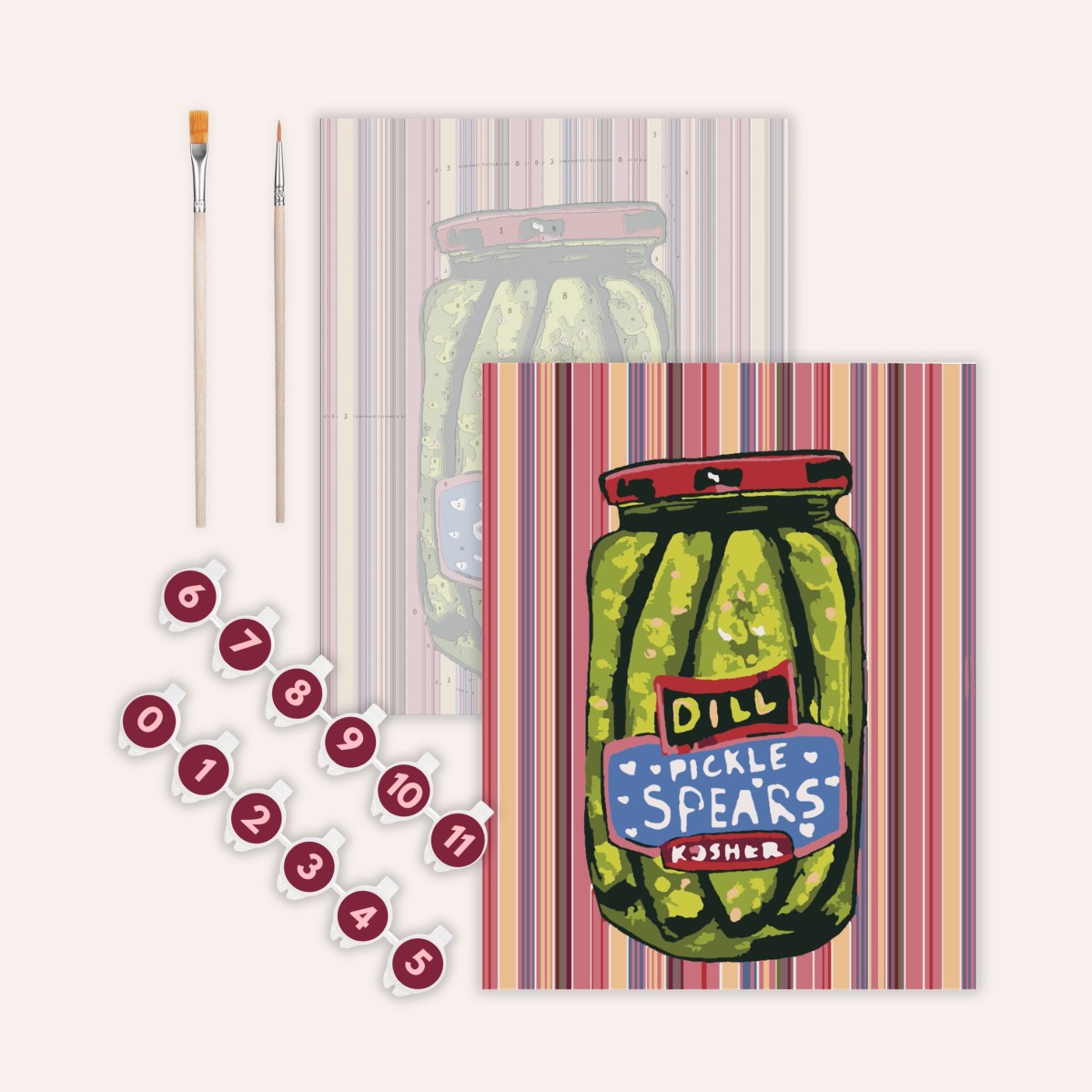 Dill Pickle Spears - Paint by Numbers Kit