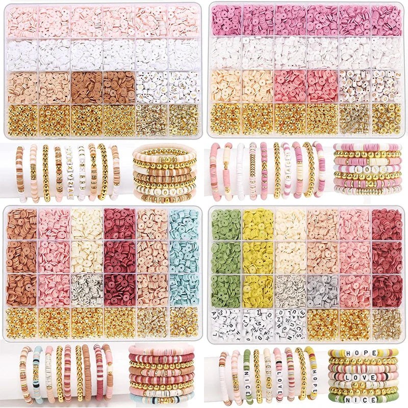 DIY Clay Beads Bracelet Kit Letter Beads Jewelry Making