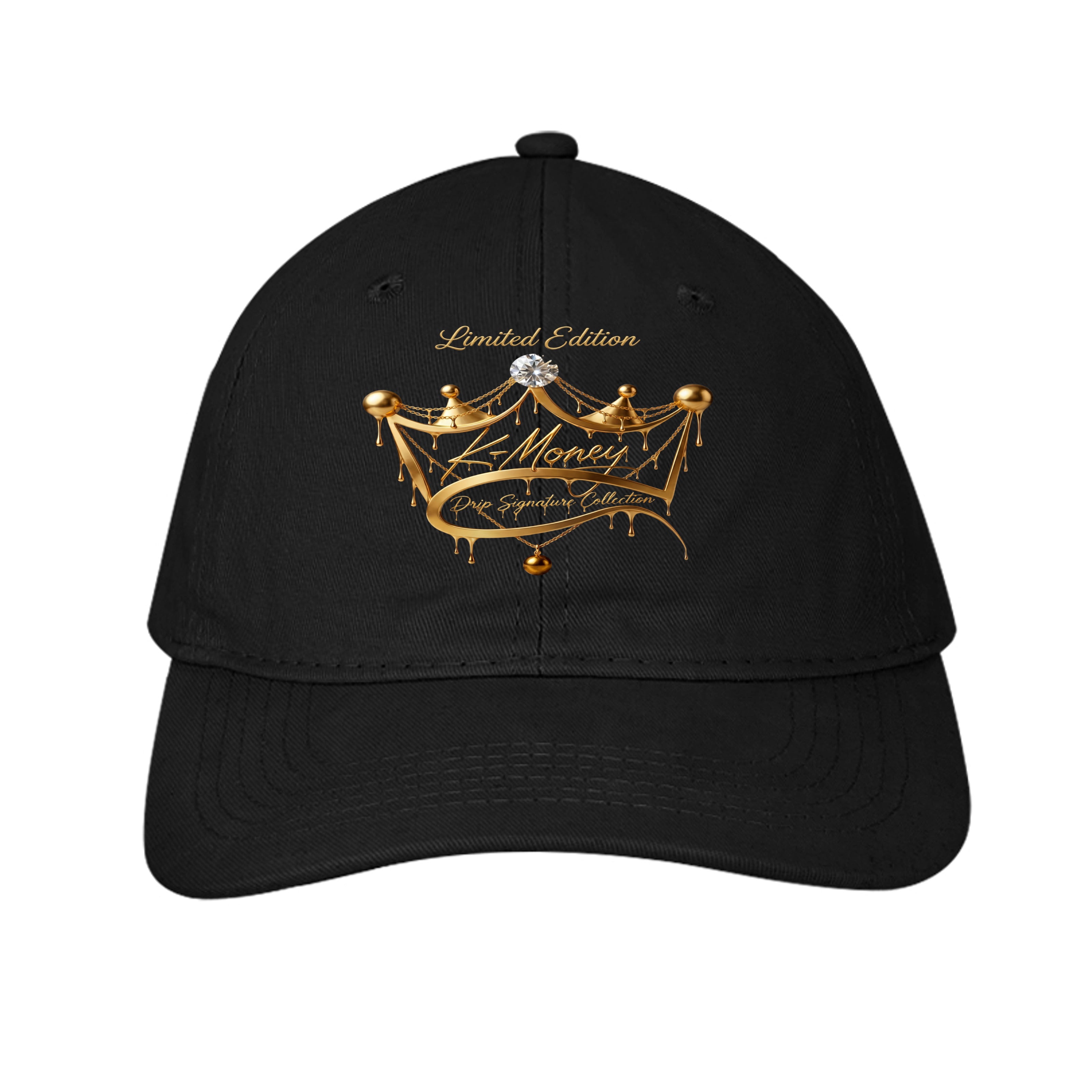 Black K-Money limited-edition ball cap shown from the front