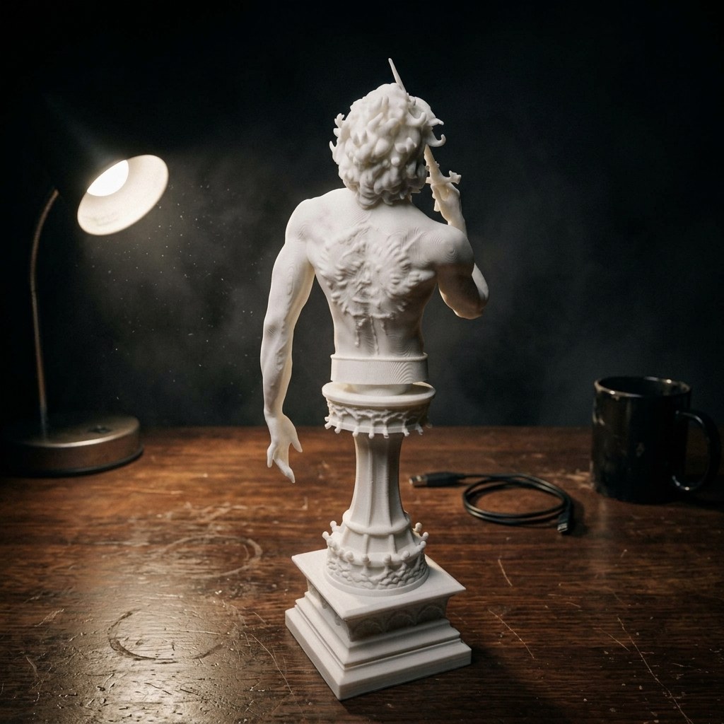 Astarion Bust Statue - Baldur's Gate 3 White PLA