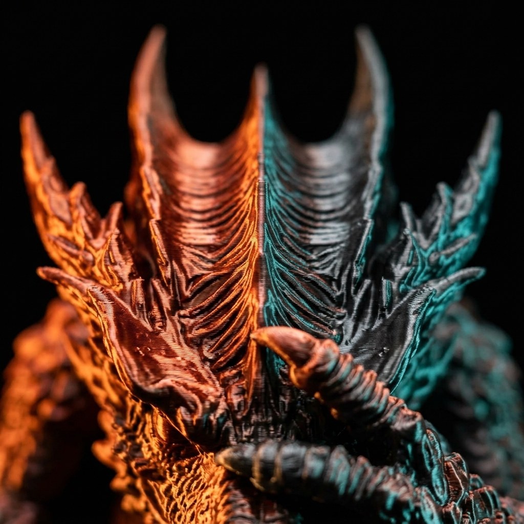 Color-Shifting Silk Dragon Booknook: 3D-Printed Fantasy Shelf Decor, view 4