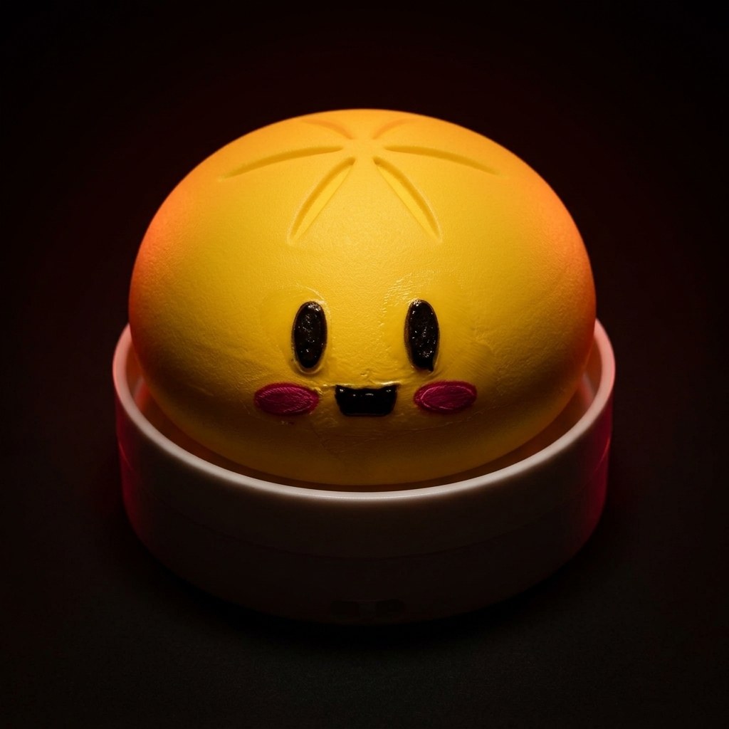 Large Dumpling Desk Clicker: Oversized 3D-Printed Fidget Button