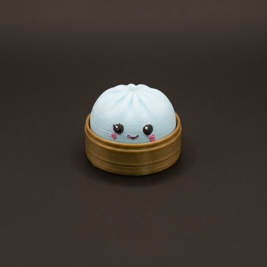 Mini Dumpling Clicker Keychain: 3D-Printed Sensory Fidget, view 2