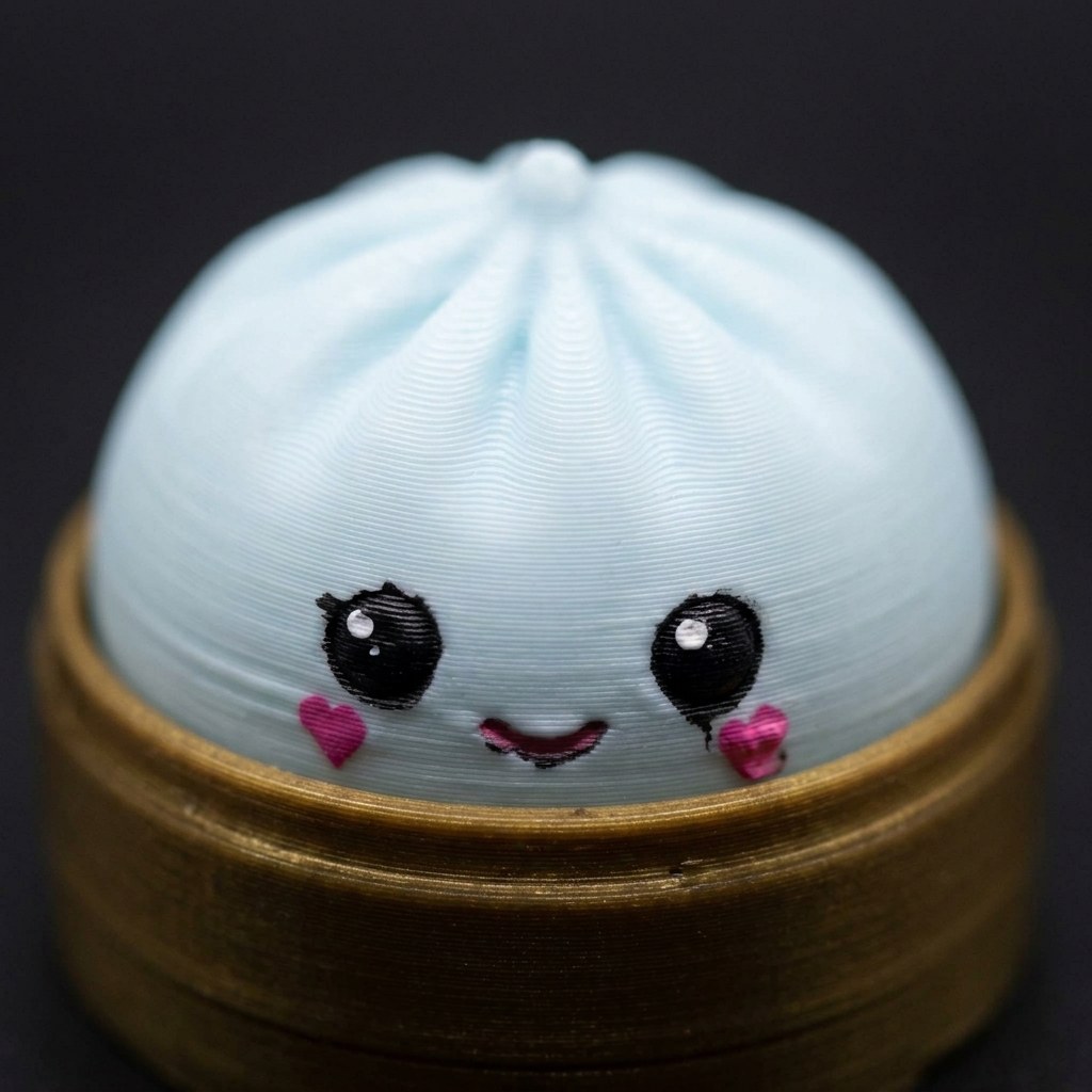 Mini Dumpling Clicker Keychain: 3D-Printed Sensory Fidget, view 4