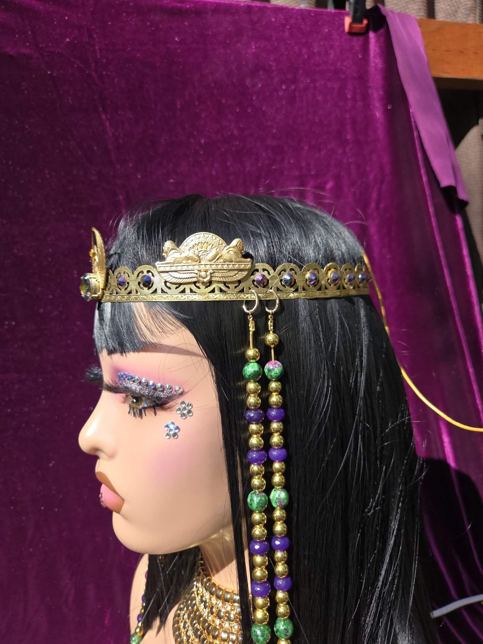 High Priestess - Golden Crown, Scarab Crown with Golden Collar/Choker., detail 4