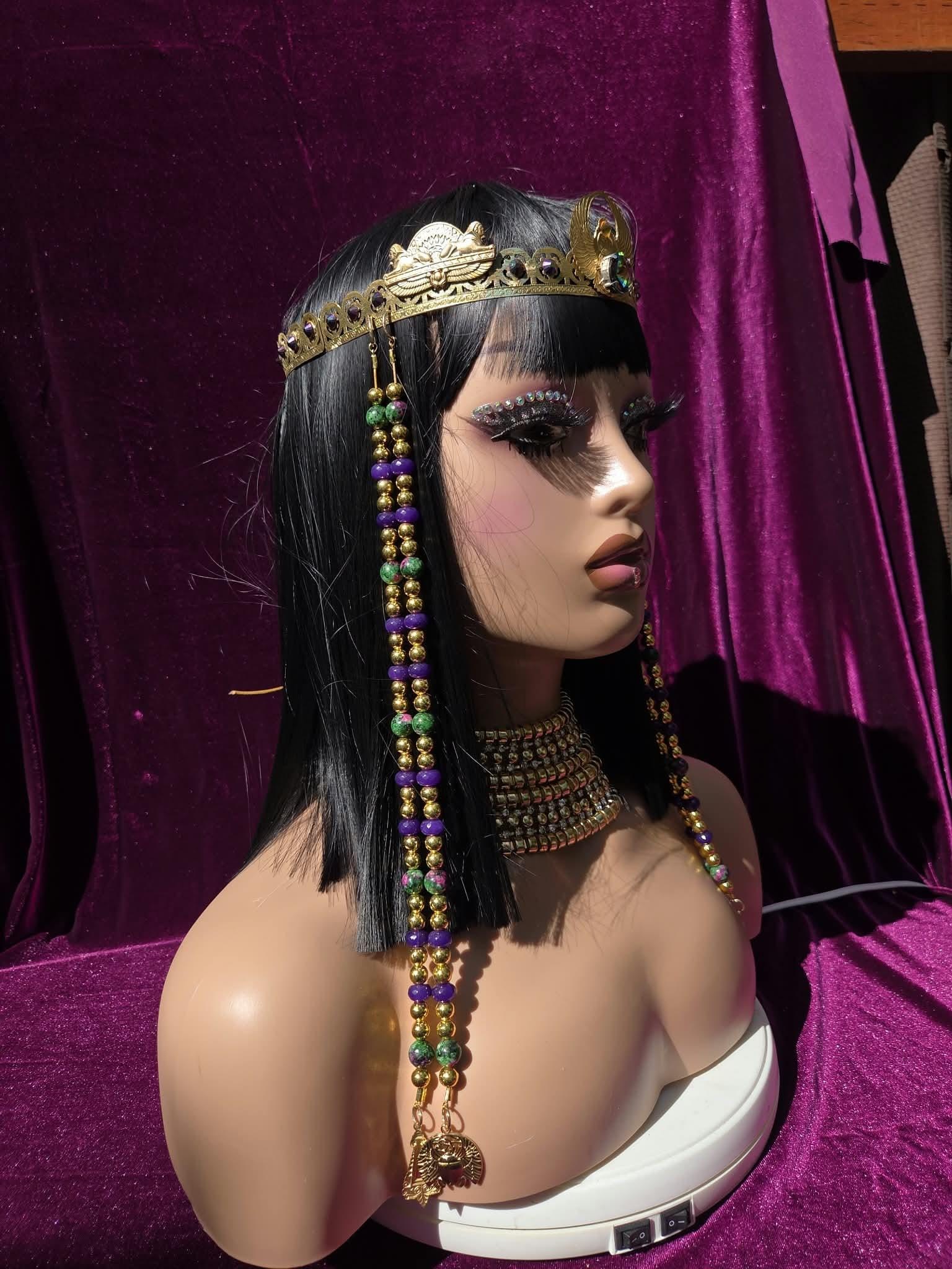 High Priestess - Golden Crown, Scarab Crown with Golden Collar/Choker., detail 7