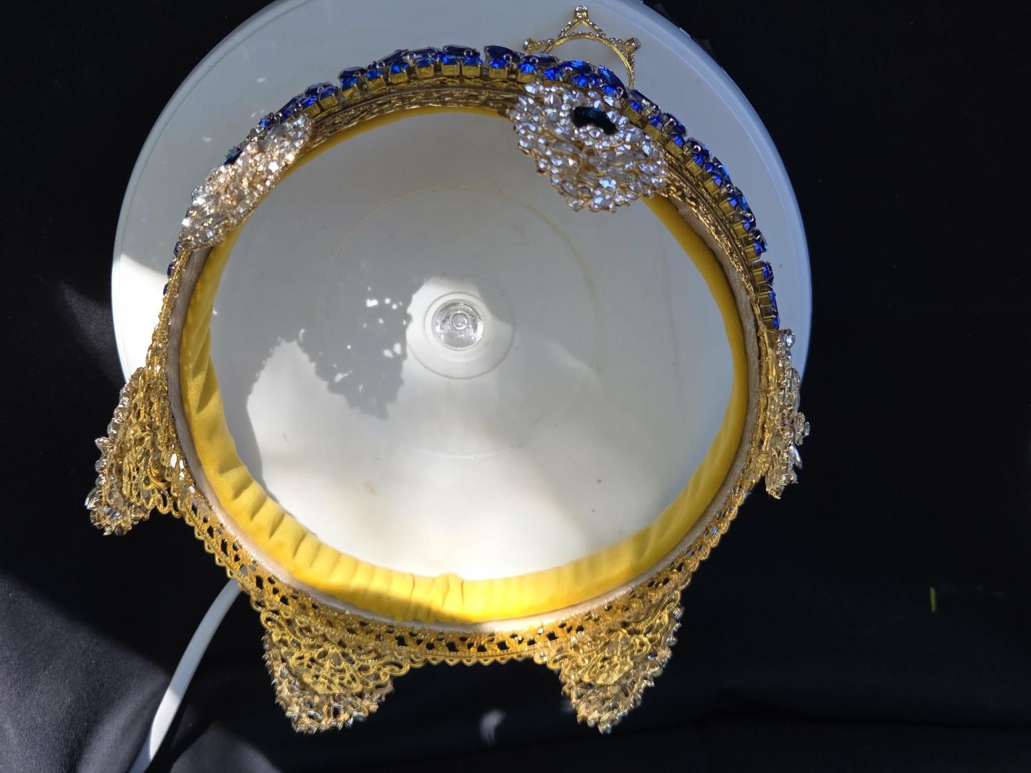 Twilight Fantasy Crown. Golden King of the North Crown. Imported Glass Rhinestones, detail 3
